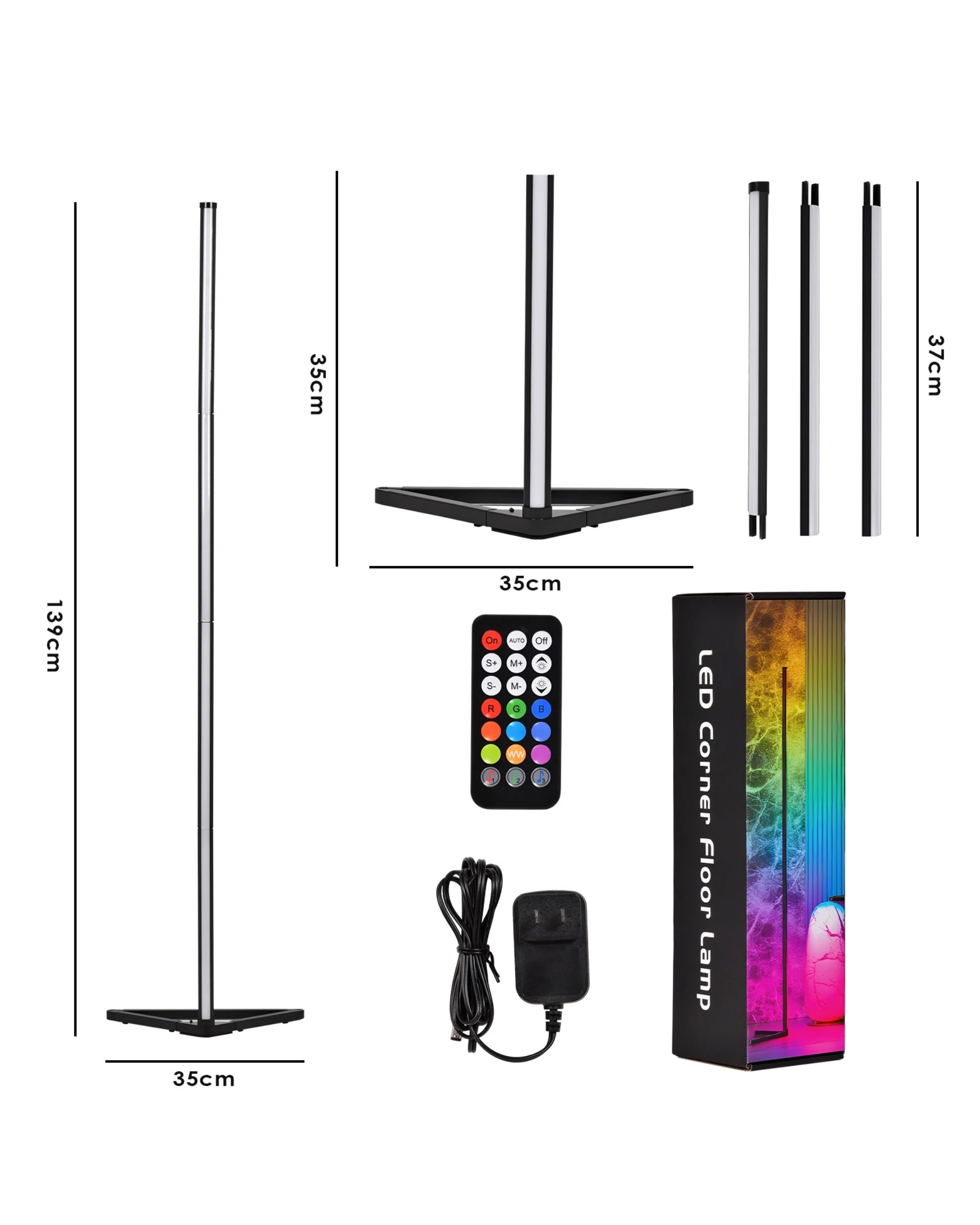 2 Advwin Corner Floor Lamp 139cm, 2 of 7