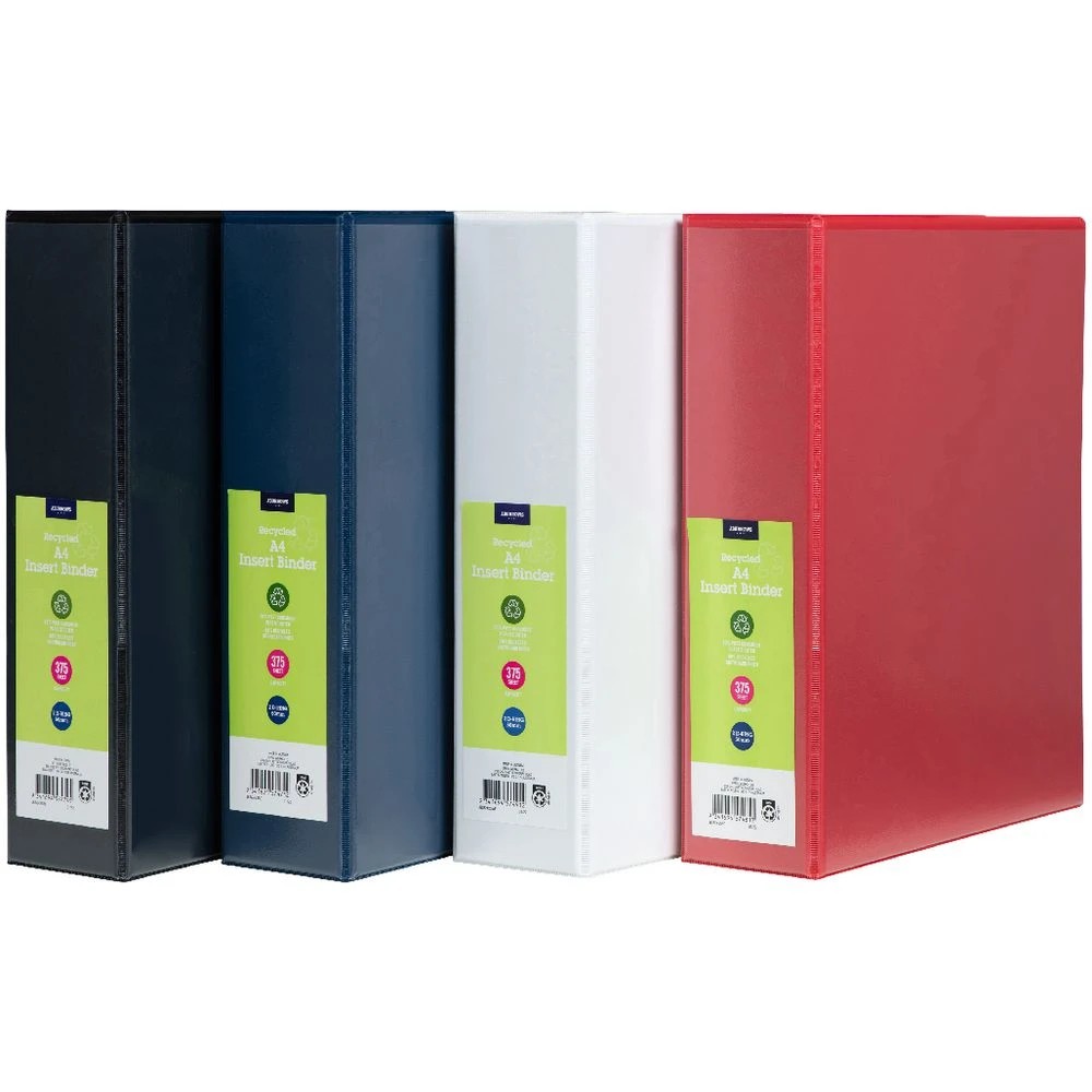 6 J.Burrows Insert Binder A4 2 D-Ring 50mm White, 6 of 6