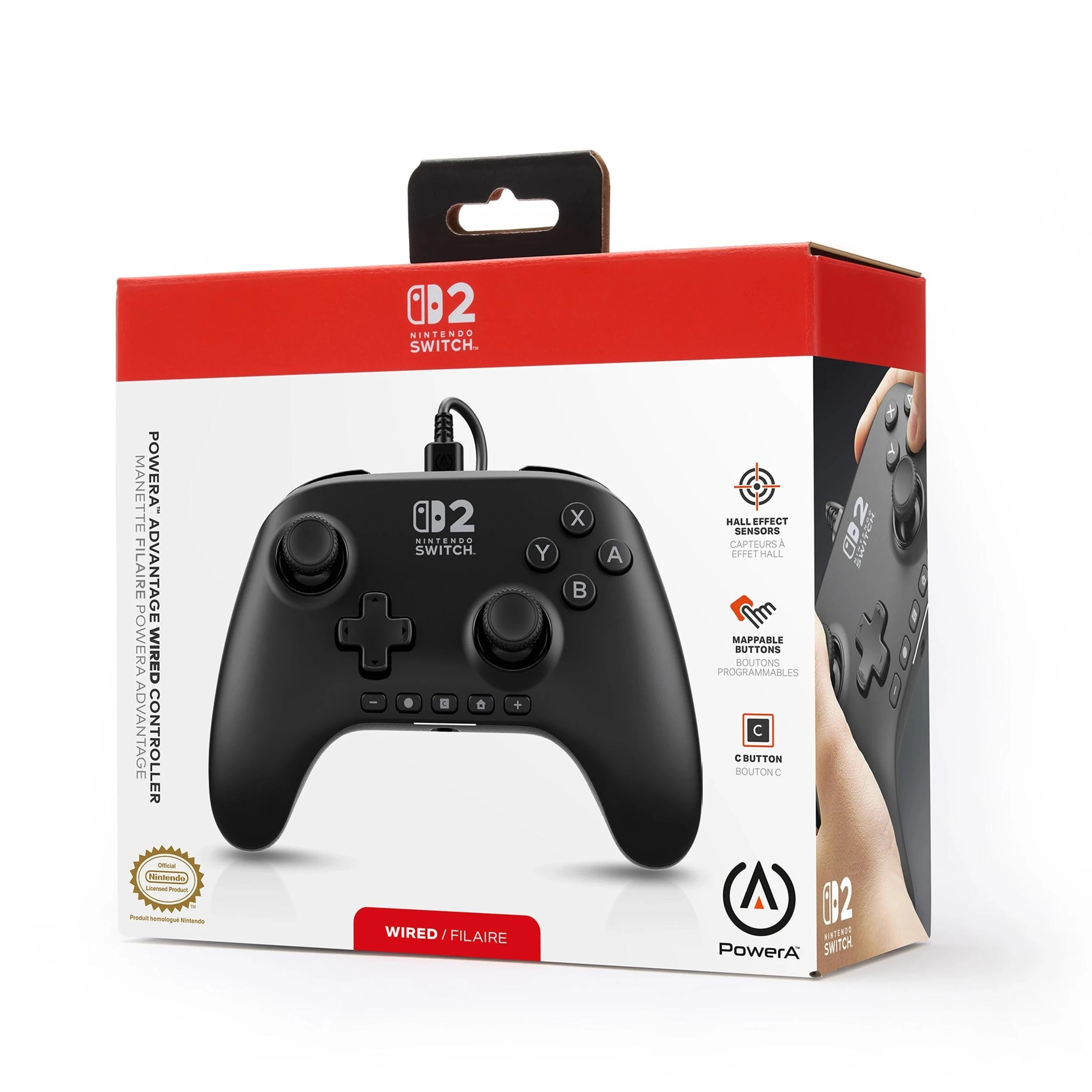 5 Black Wired Controller for Nintendo Switch 2 - Black, 5 of 5