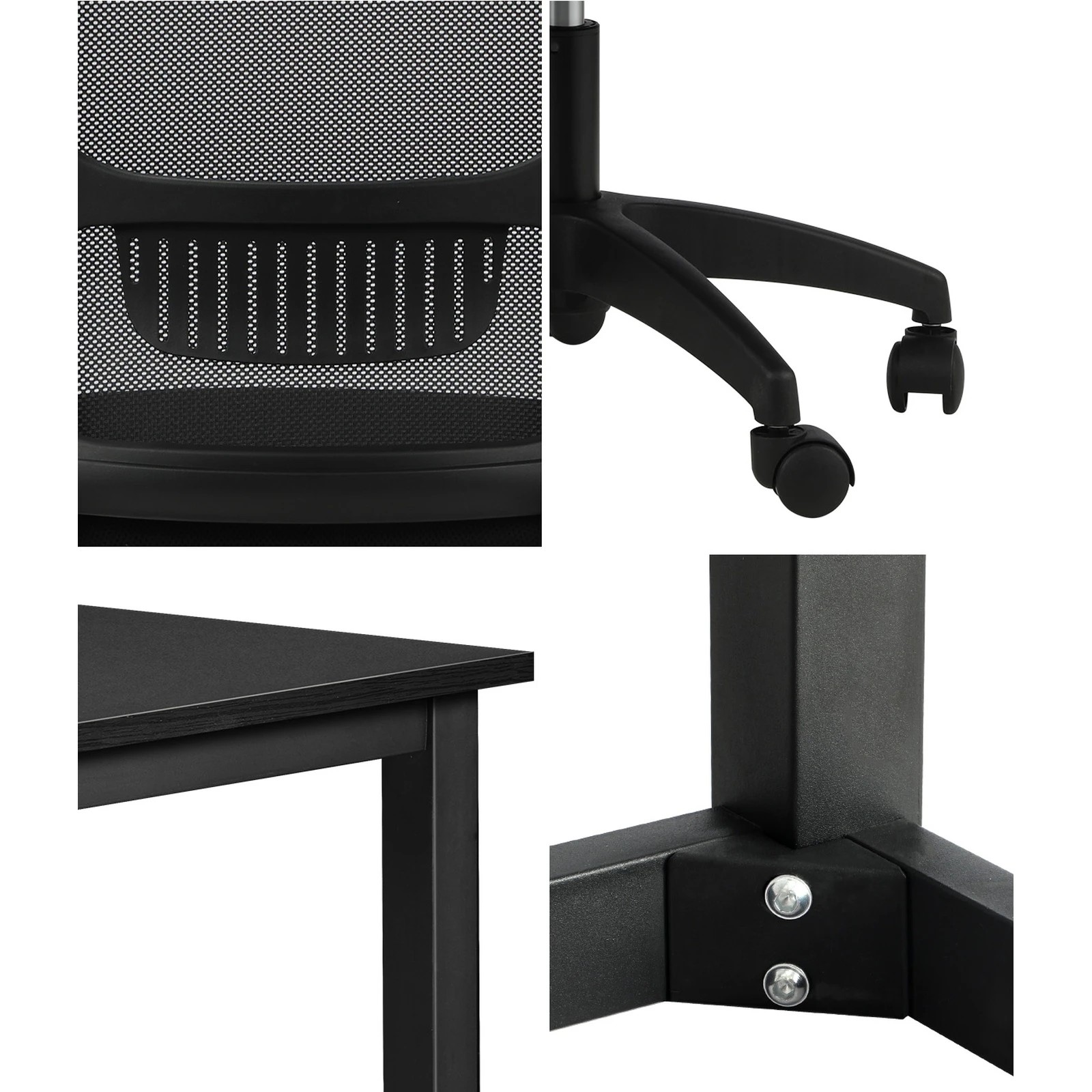 4 Oikiture Home Office Desk And Chair Set Computer Desk Mesh Office Chair
 - Multi, 4 of 10