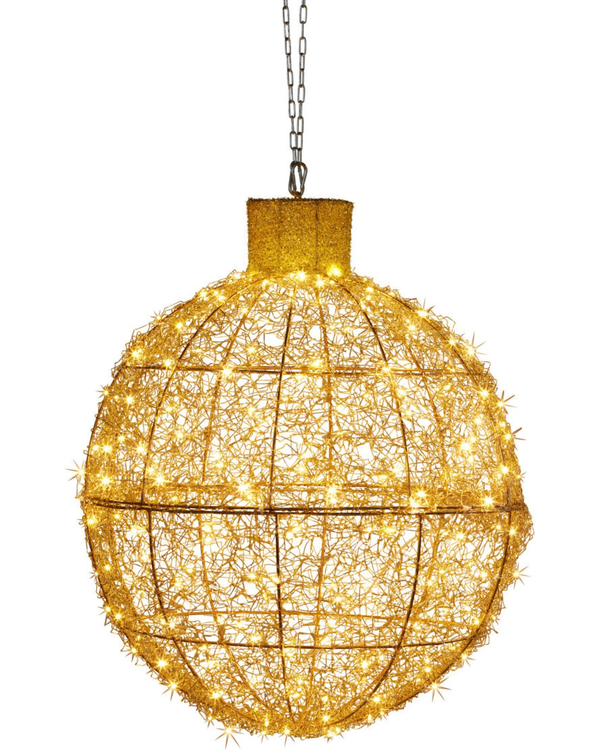 1 Christabelle 50cm Christmas Display Bauble With Gold Led Lights Indoor Outdoor Decoration, 1 of 3