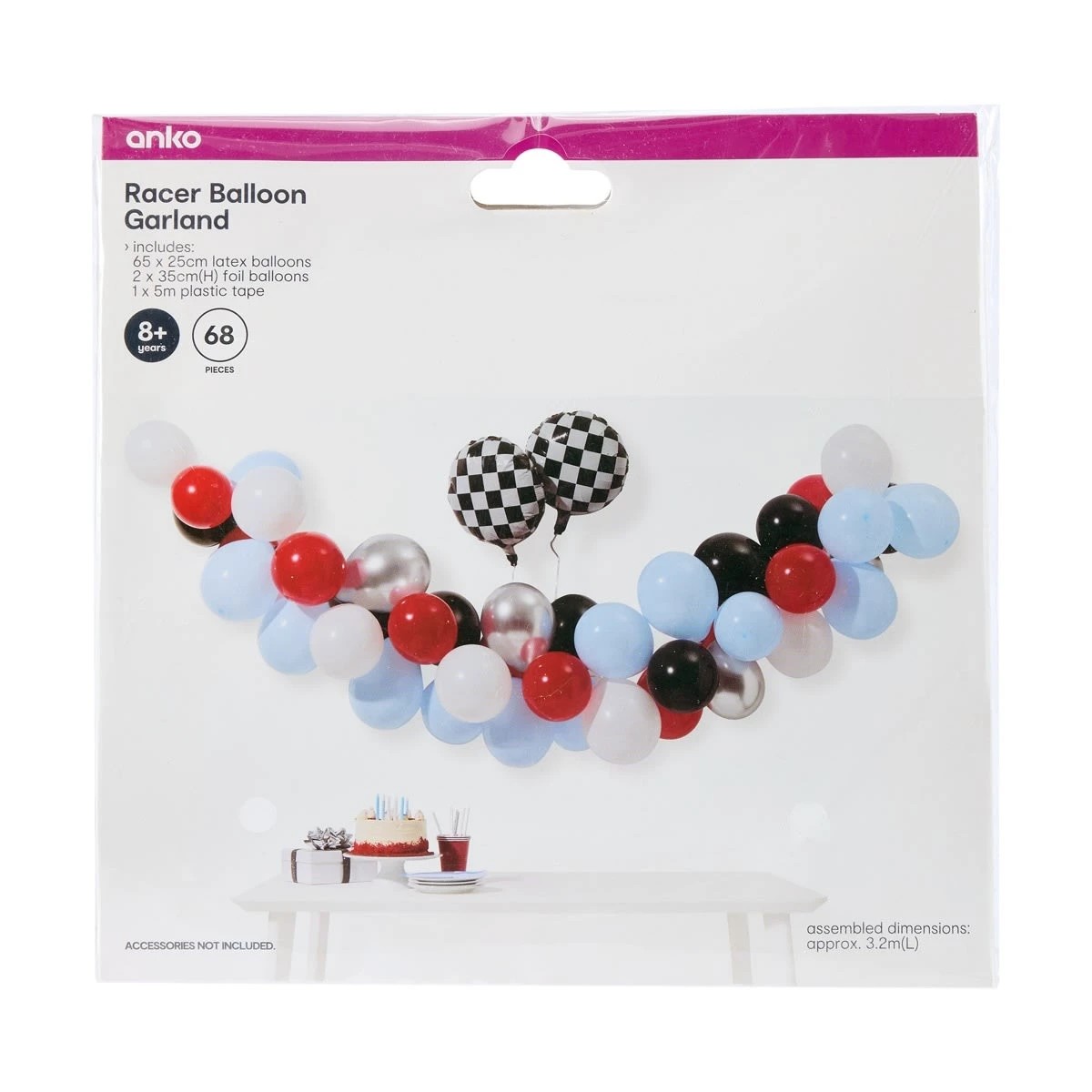 7 68 Piece Racer Balloon Garland, 7 of 7