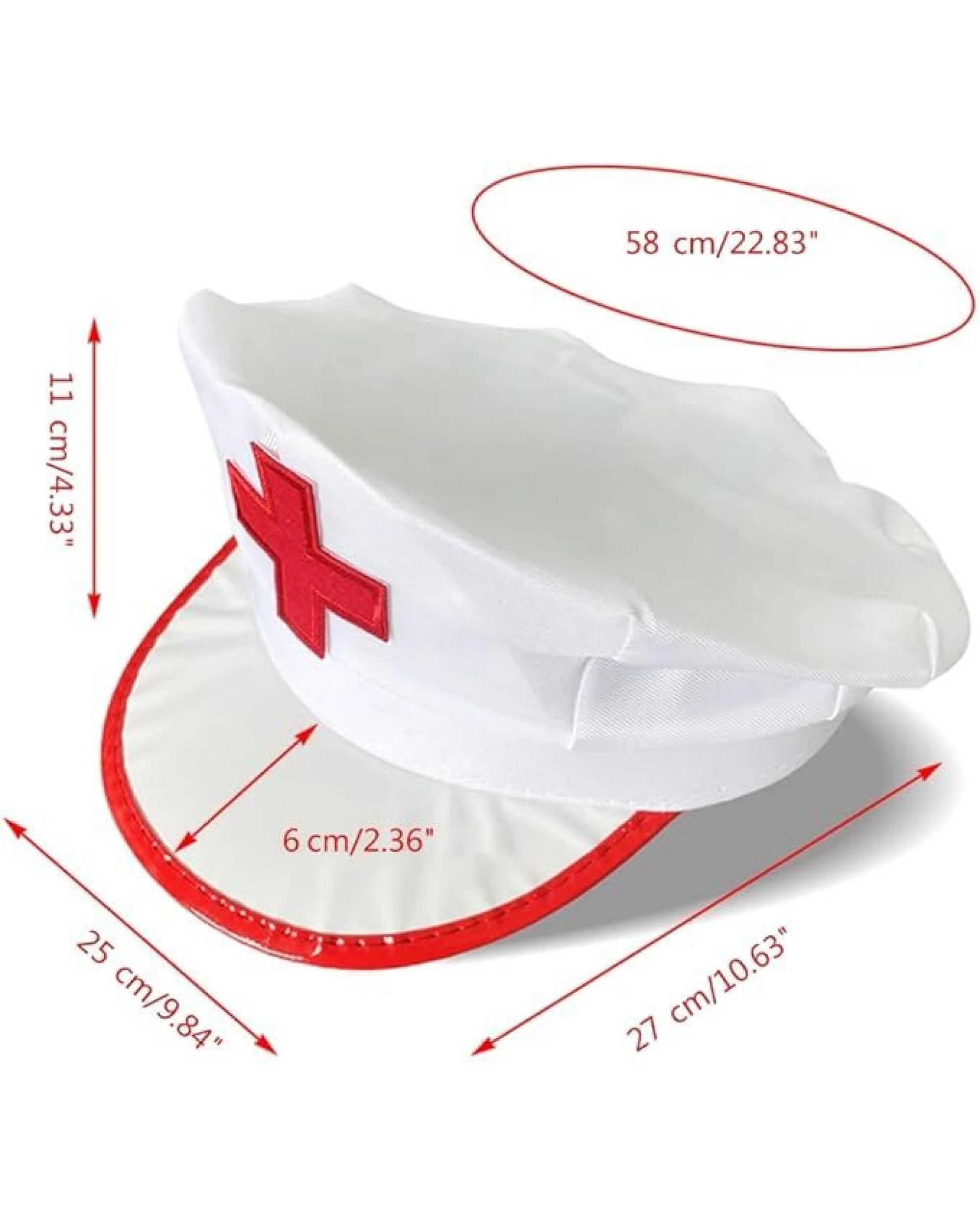 3 BR Costumes Nurse Hat Costume Accessory for Halloween Party, 3 of 5