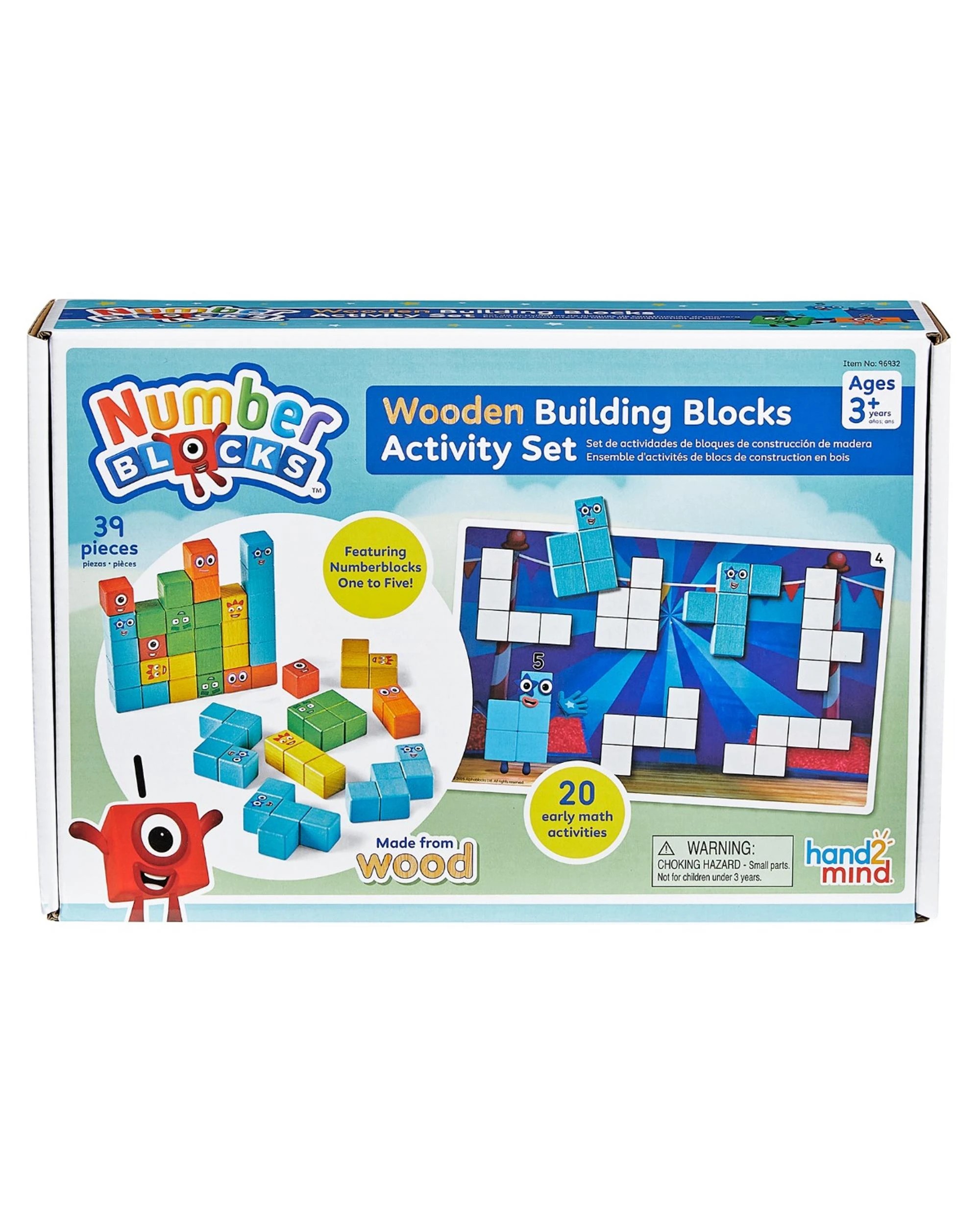 9 Numberblocks One to Five Wooden Building Blocks 39pc Activity Set, 9 of 10