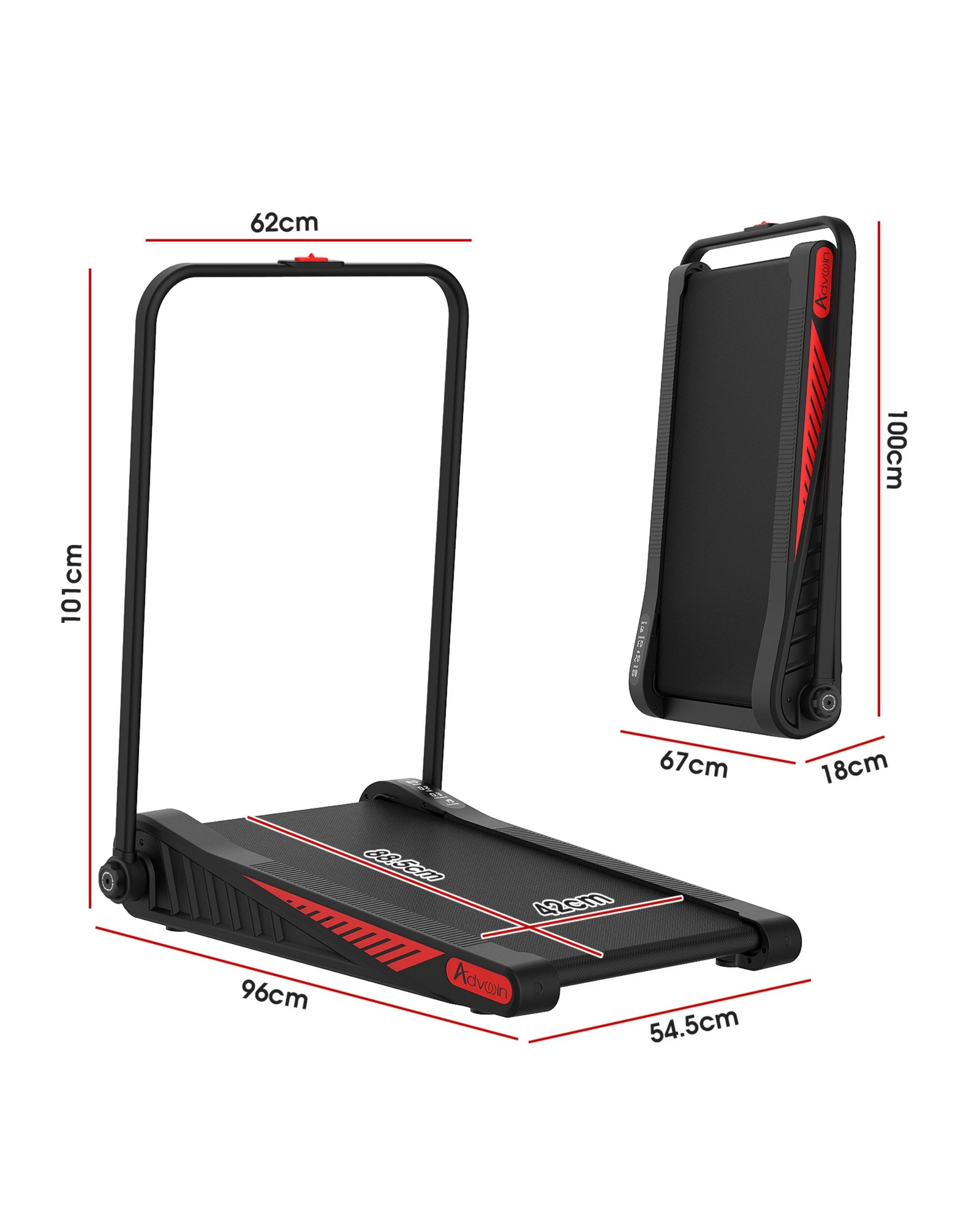 6 Advwin Incline Treadmill Under Desk Walking Pad Black - Black, 6 of 6