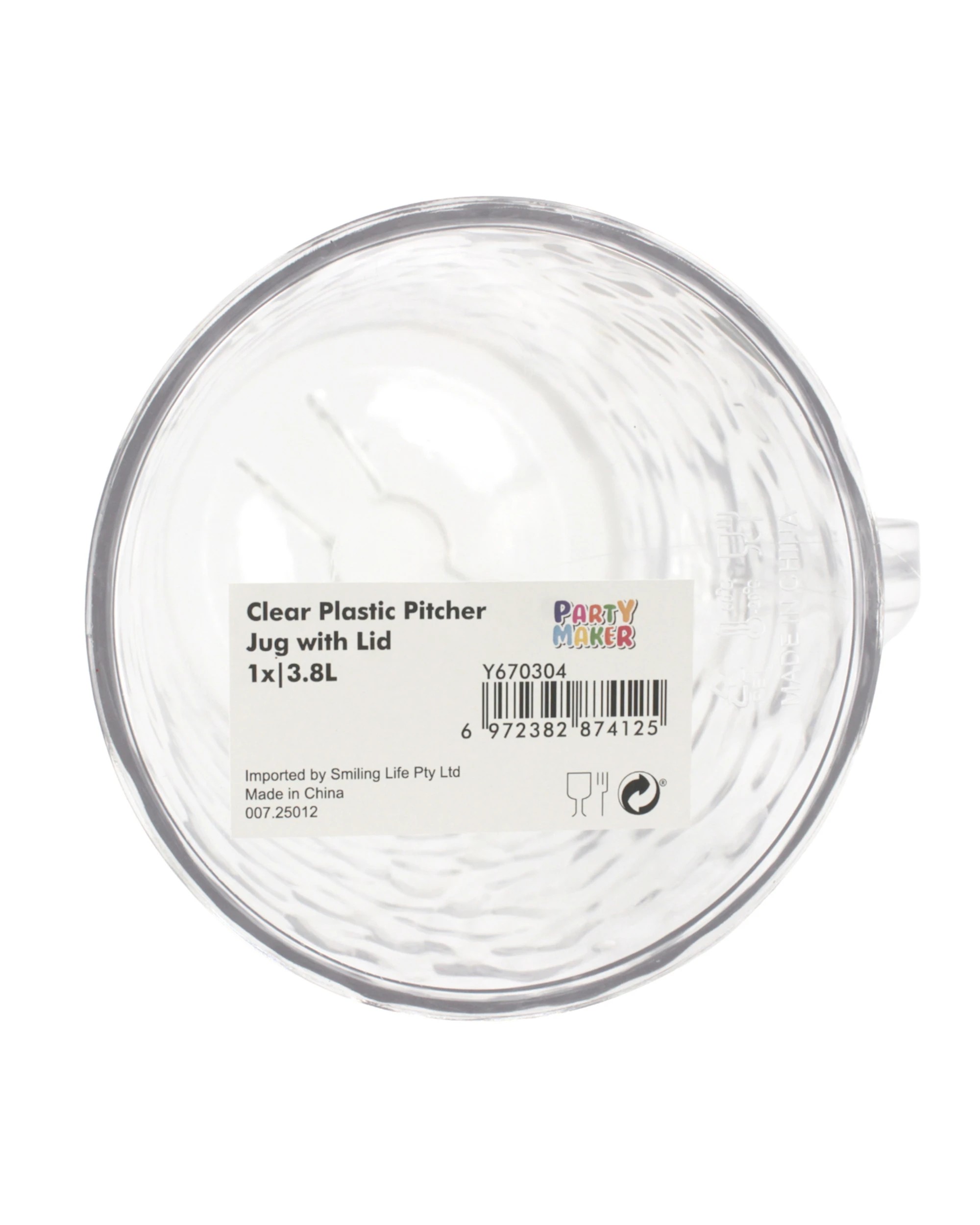 4 Party Maker Dimple Jug With Lid 1.6L - Clear, 4 of 4
