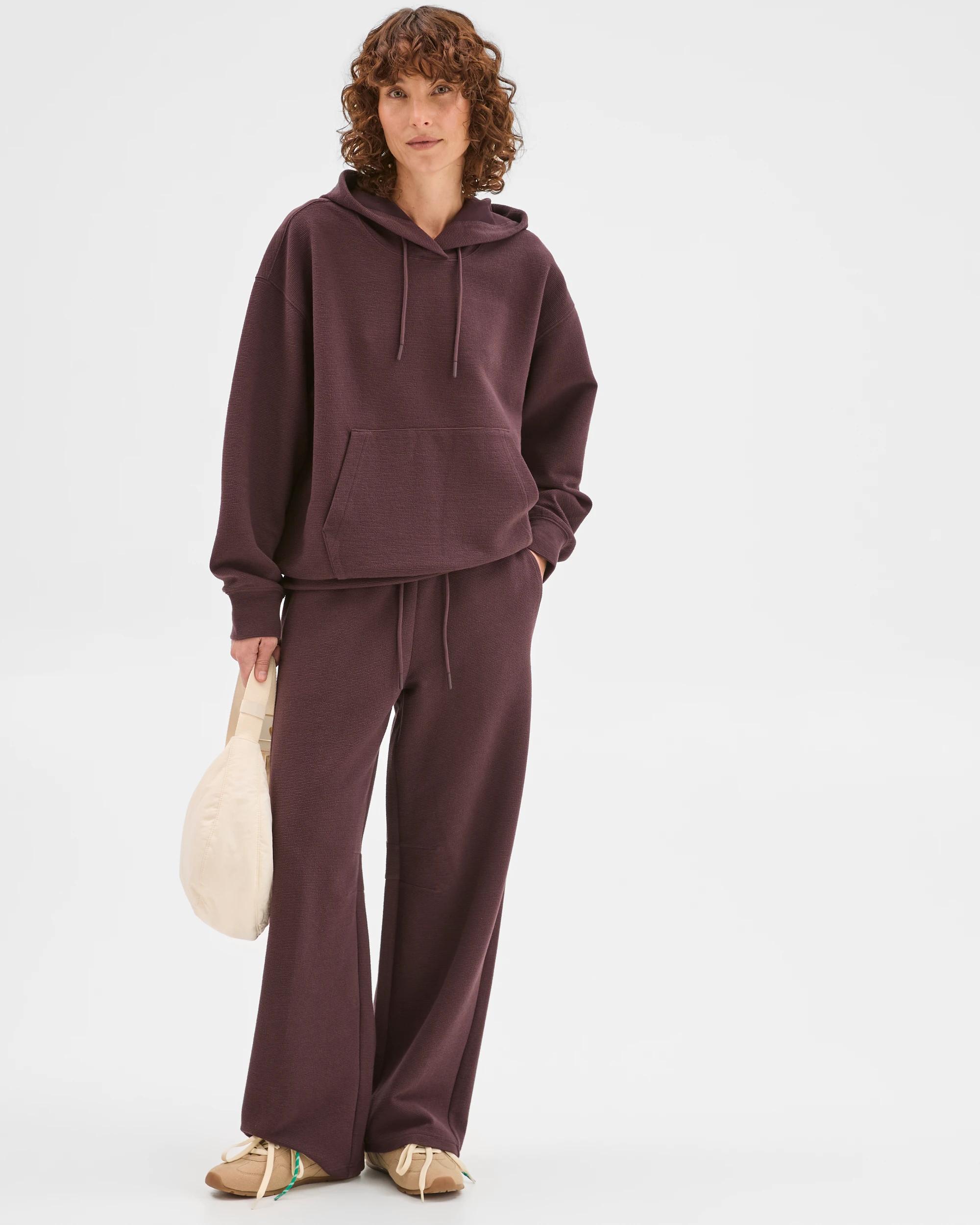 2 Target Active Active Australian Cotton Blend Crinkle Hoodie RAISIN, 2 of 7