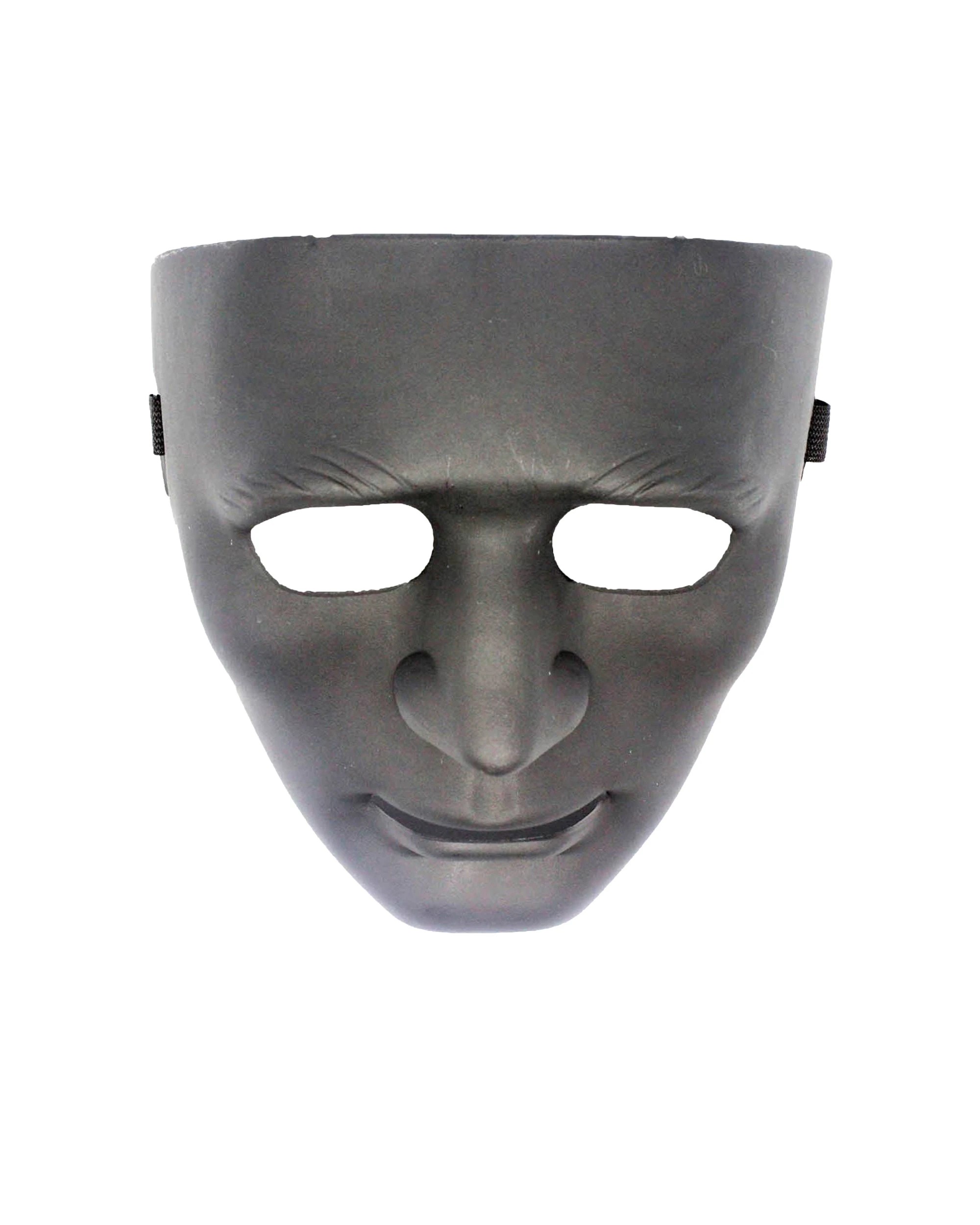 1 JD Party Full Face Plastic Mask Party Accessory Costume - Black, 1 of 1