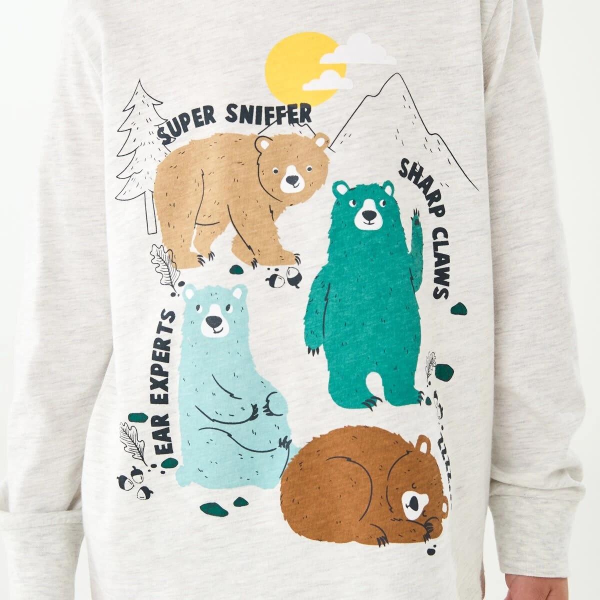 4 Jersey Pyjama Set Wht Bear, 4 of 9