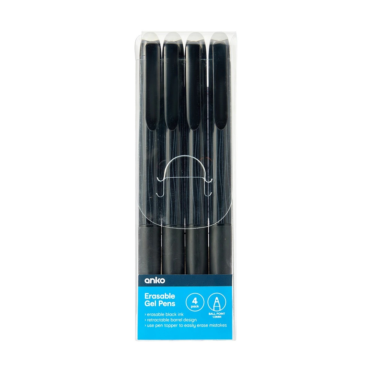 1 4 Pack Black Erasable Gel Pen, 1 of 4