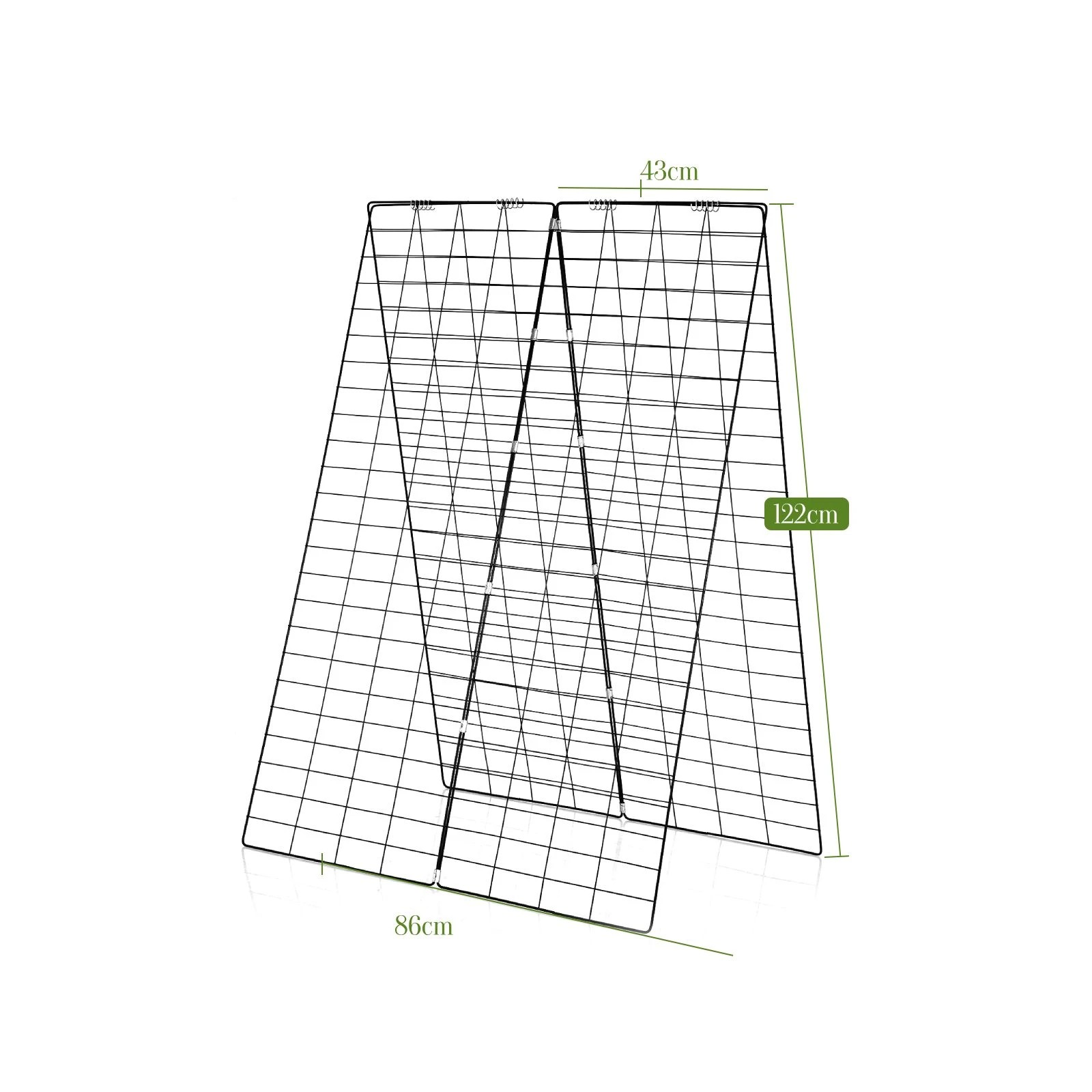 4 Costway 2PCS Climbing Plant Support Garden Trellis w/Stake for Greenhouse, 4 of 4