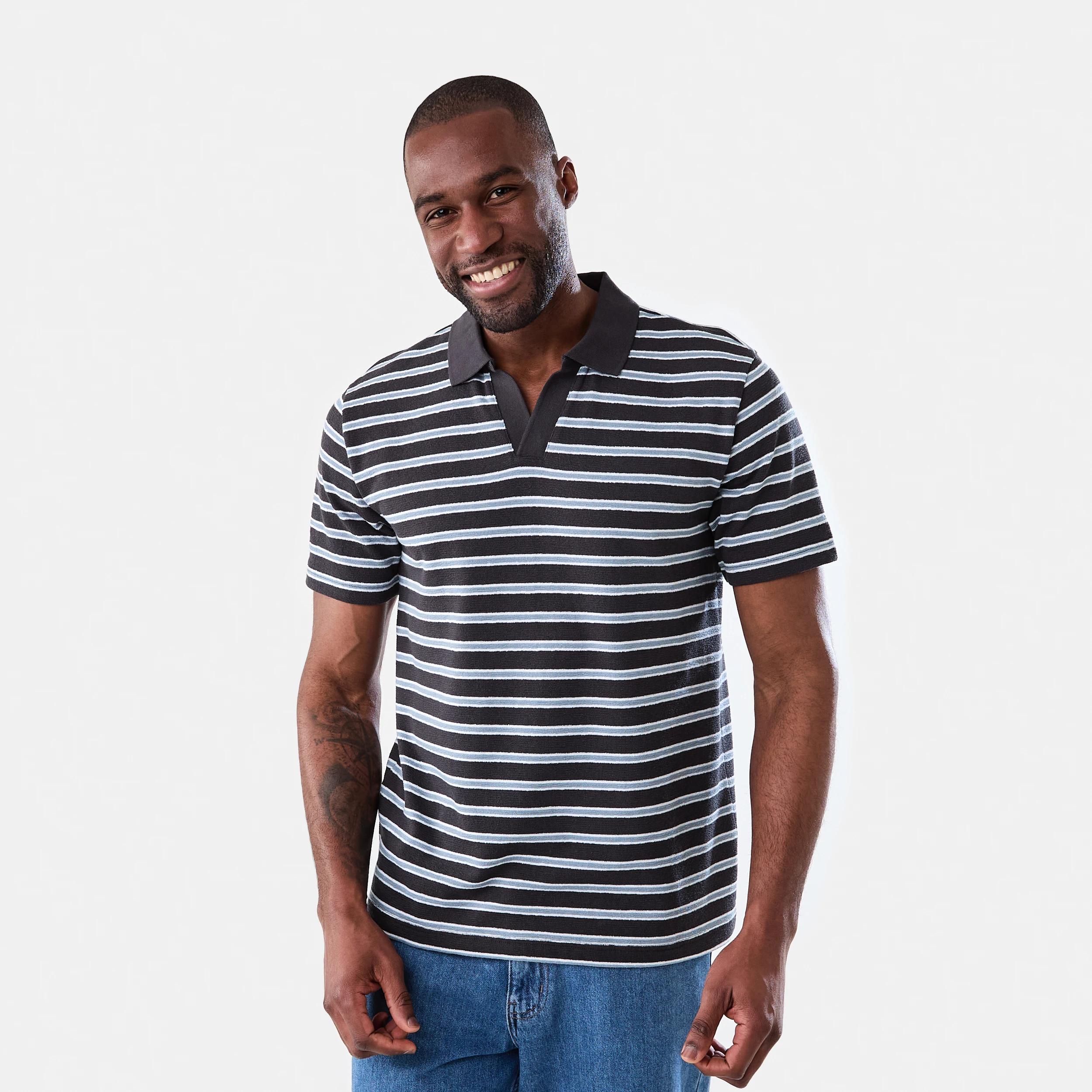 1 Textured Stripe Polo Shirt CITADEL STRIPE, 1 of 6