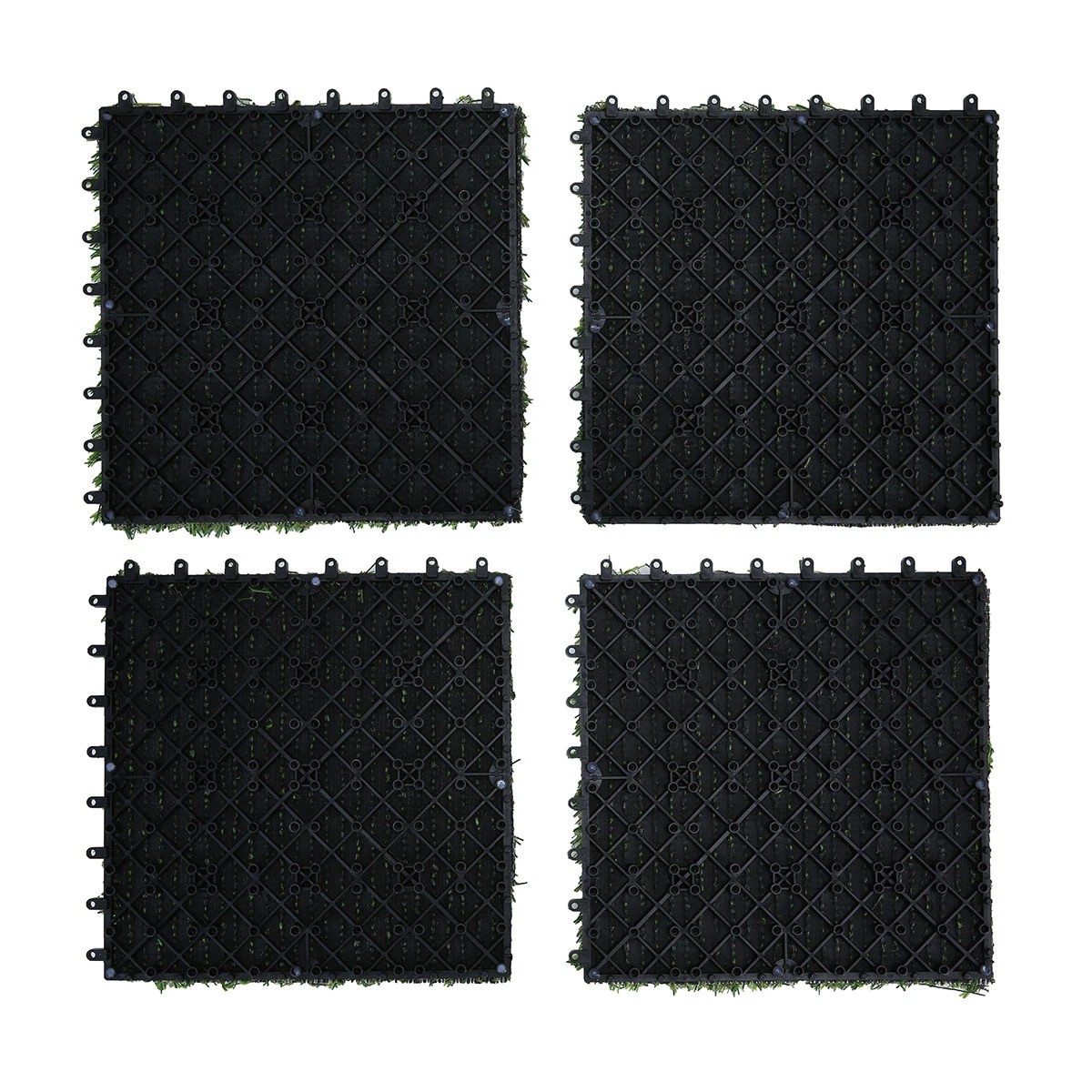 4 4 Pack Faux Grass Tiles, 4 of 5