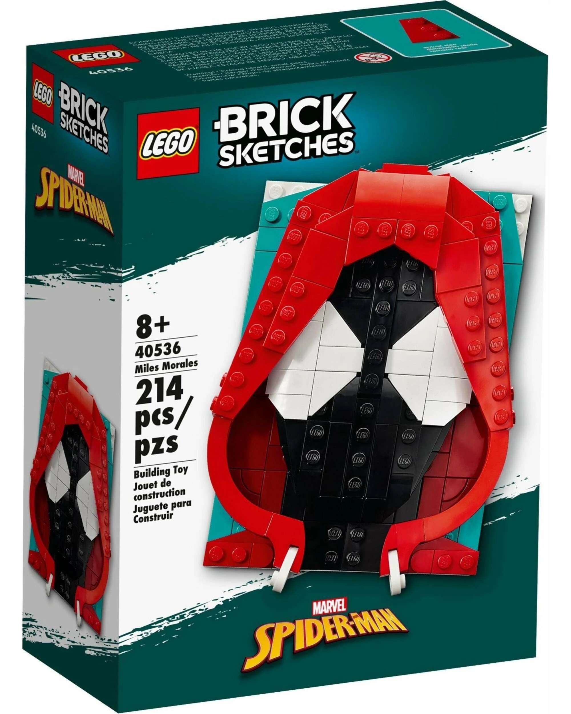 1 LEGO 40536 Miles Morales Brick Sketches Portrait, 1 of 5