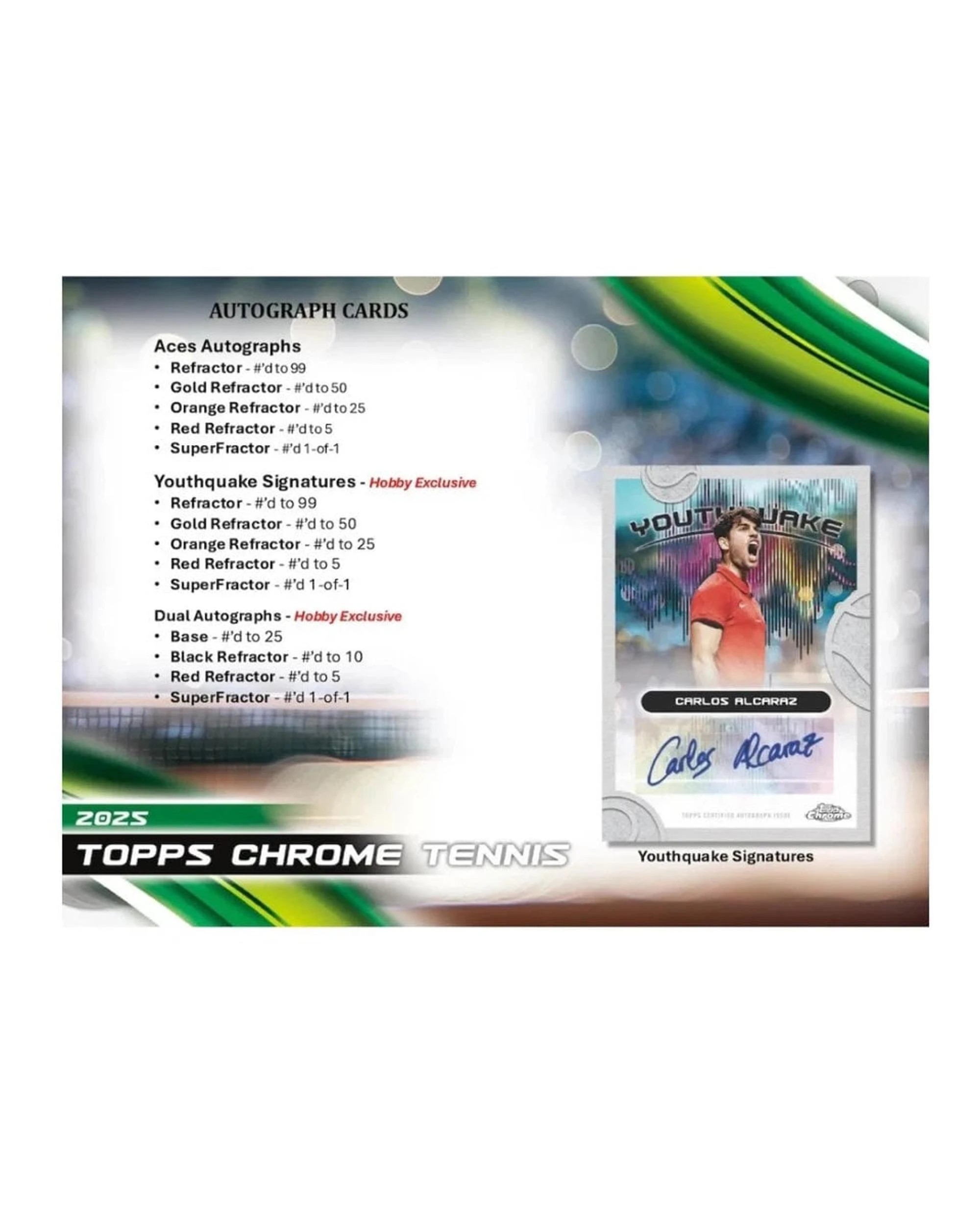 6 Topps Chrome Tennis 2025 Hobby Pack, 6 of 6