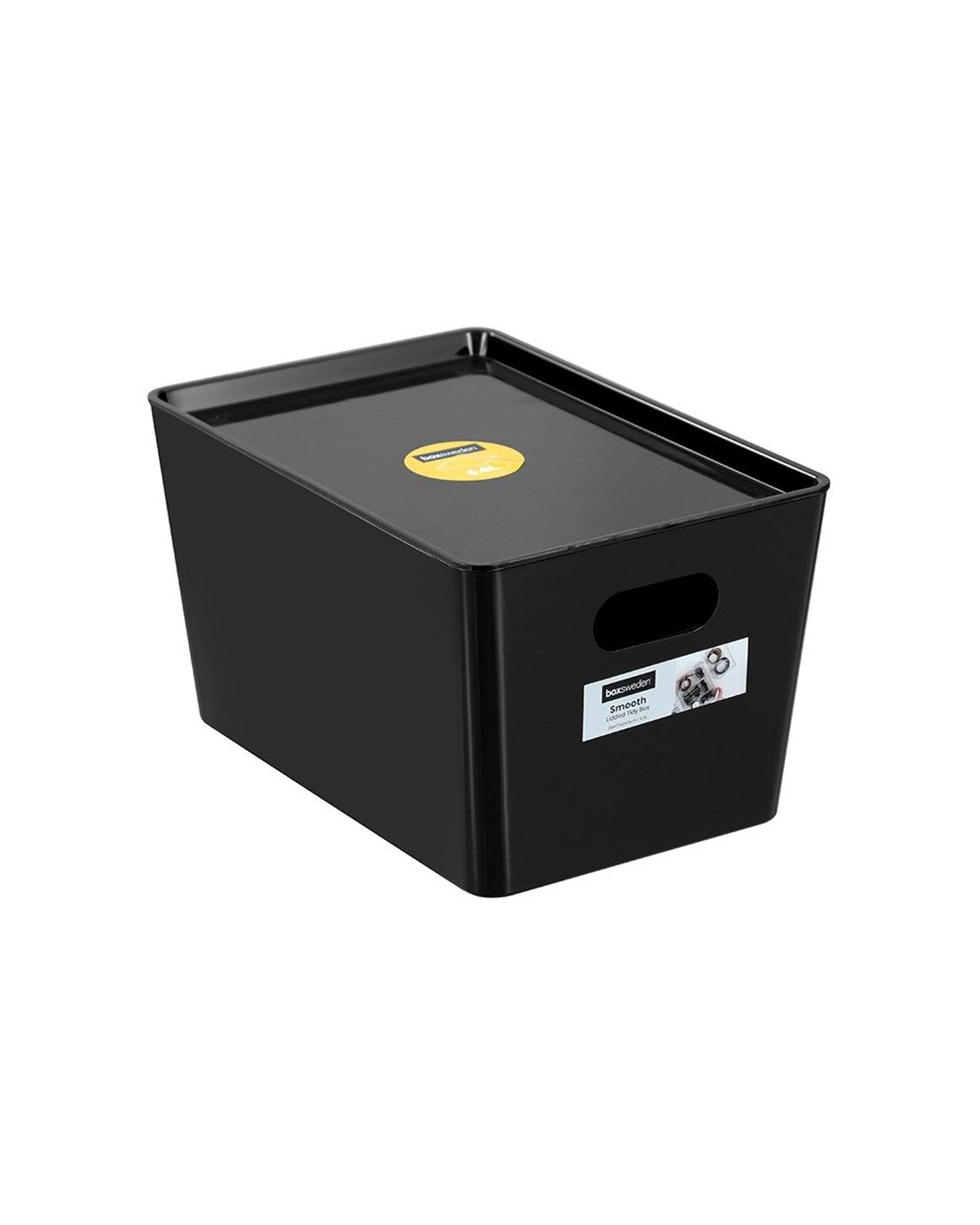 2 Boxsweden Smooth Tidy Storage Box 5.6 Litre 26x17.5x14.5cm Lidded Durable - Assorted, 2 of 9