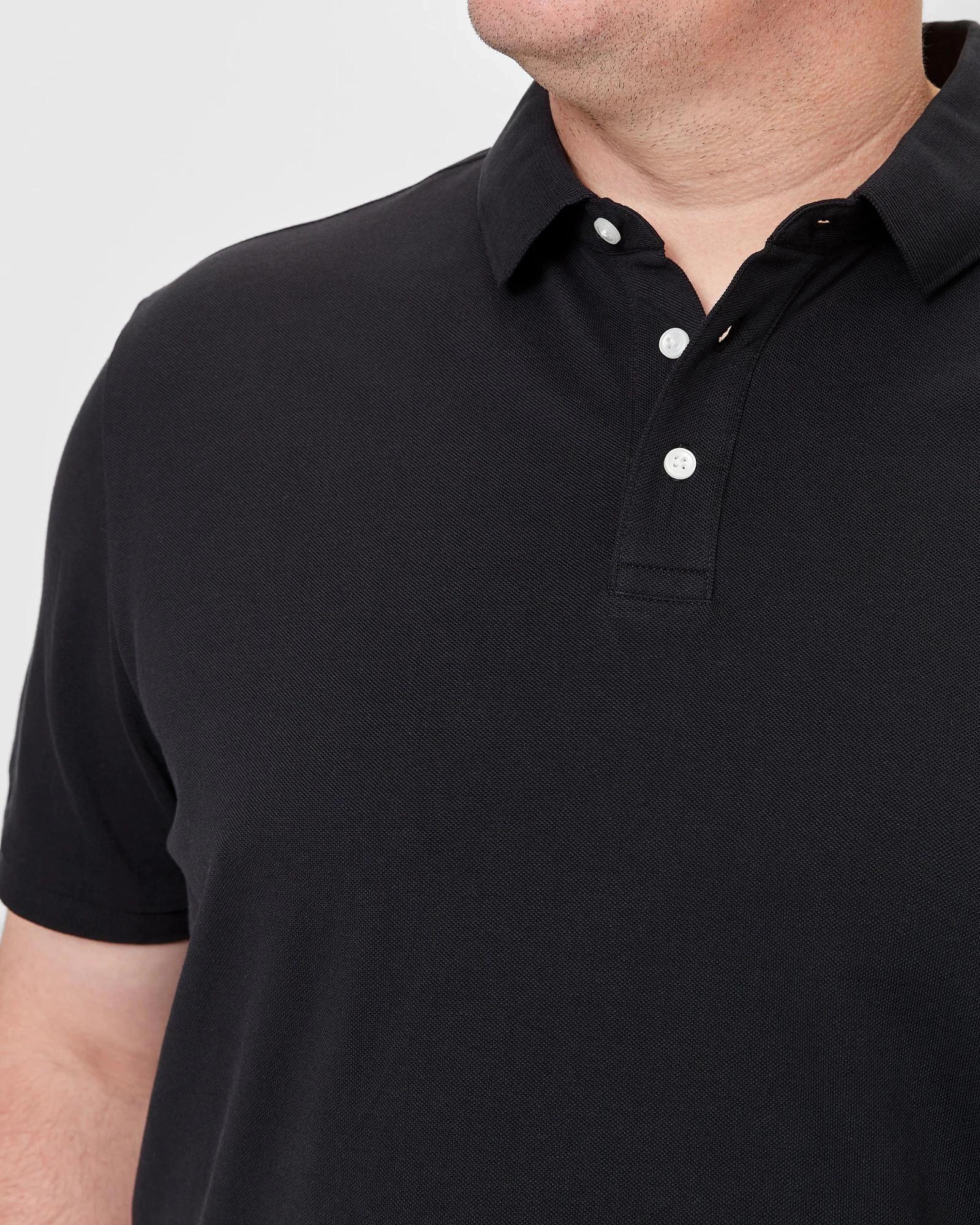 5 Target Man Plus Plus Size Pique Polo Top BLACK, 5 of 5