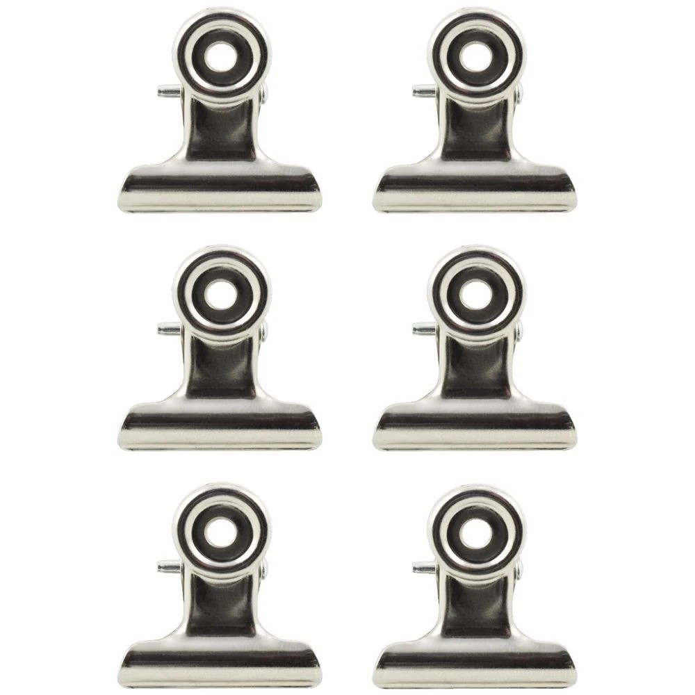 2 Three By Three Magnetic Clips Medium Silver 6 Pack, 2 of 2