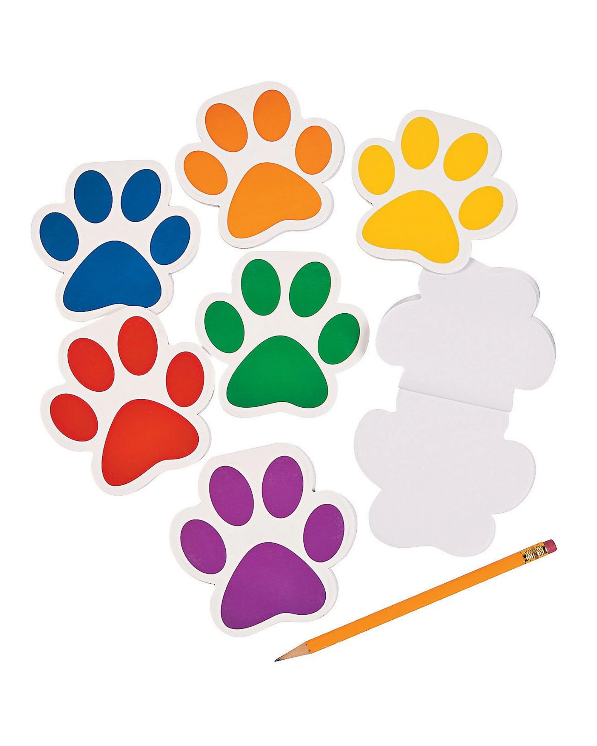 1 Partyrama Paw Print Notepads Pack of 12, 1 of 1