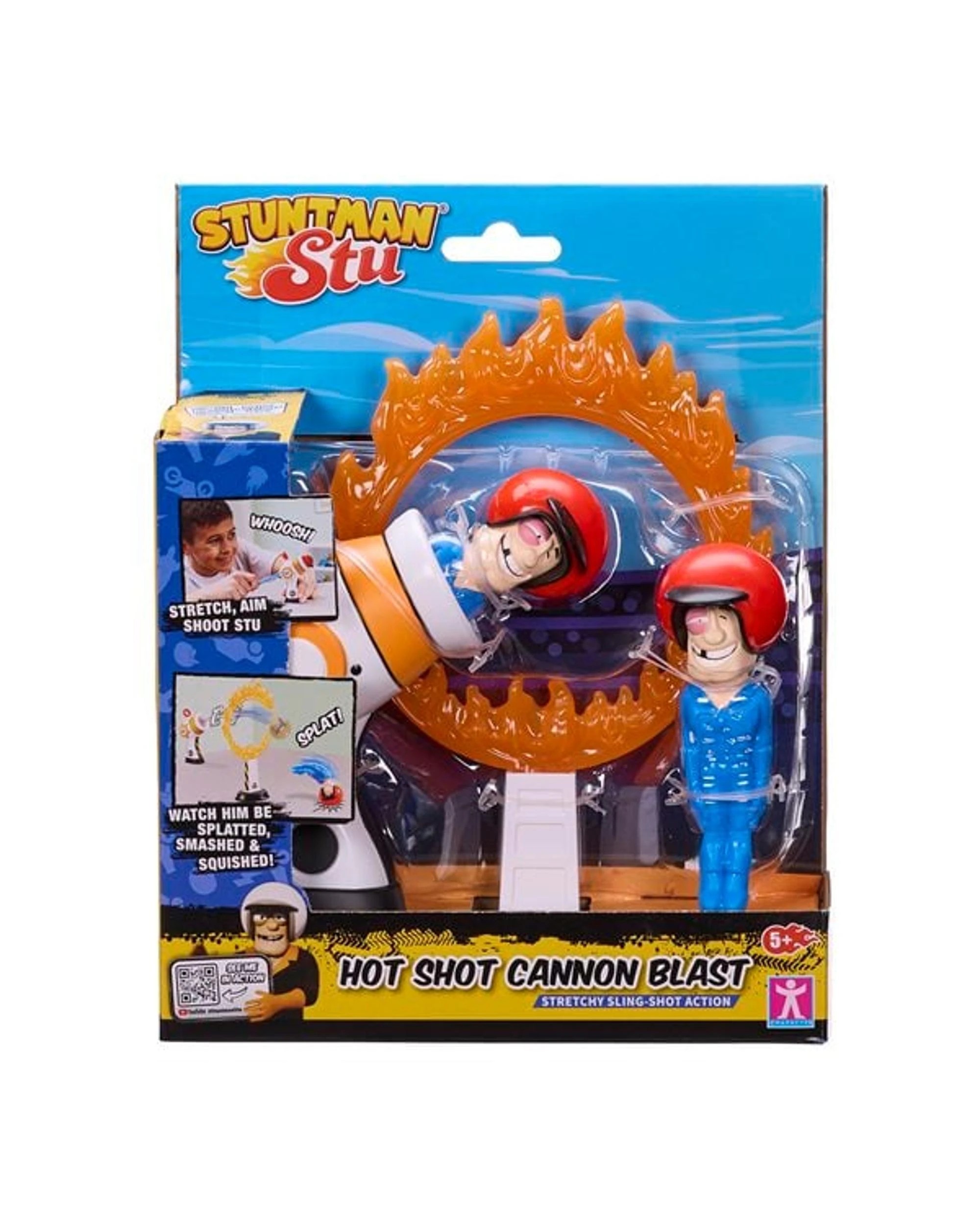 1 Stuntman Stu Hot Shot Cannon Blast Action Figure, 1 of 6