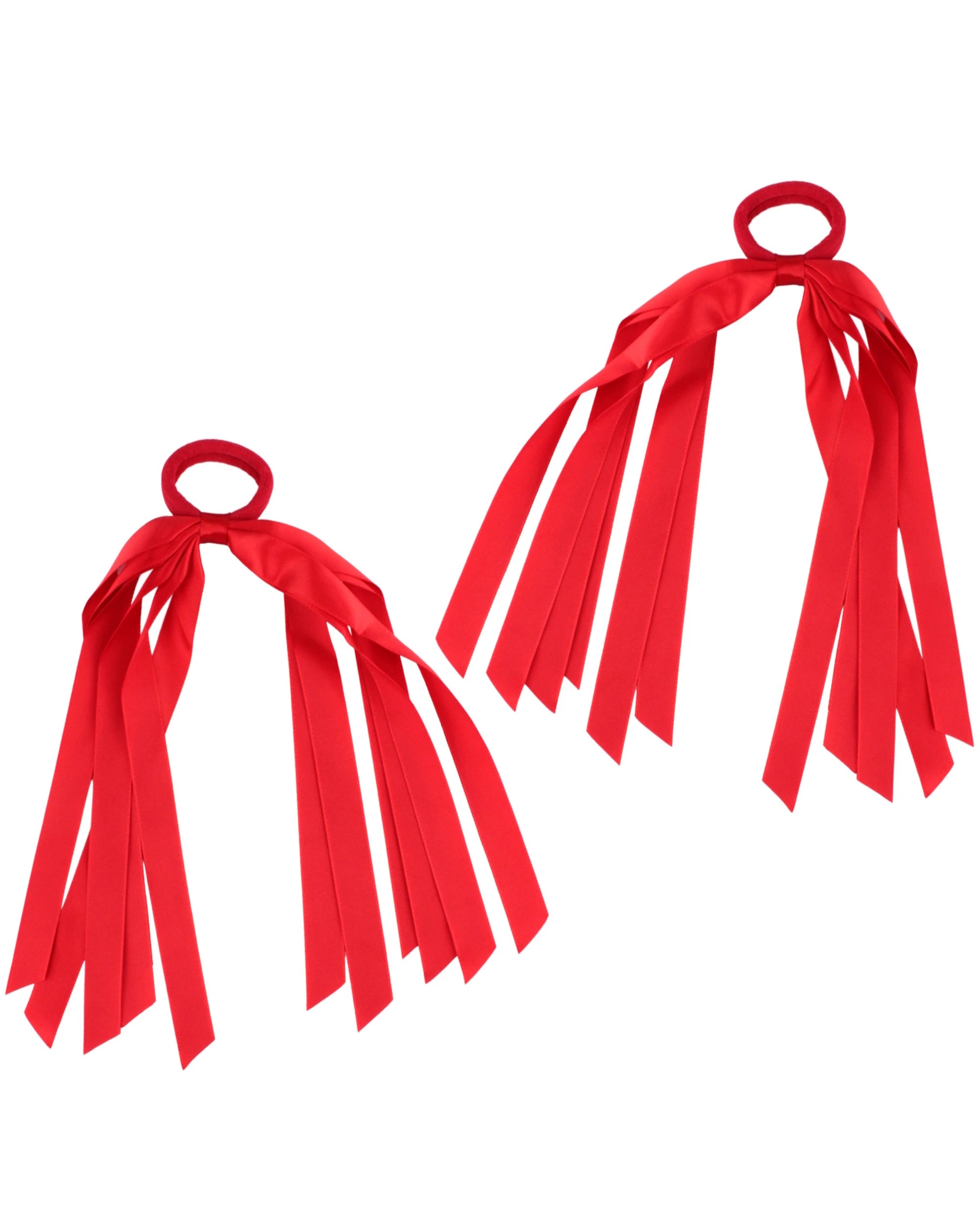1 Oceana Ribbon Hair Ties Pack of 2 - Red, 1 of 3