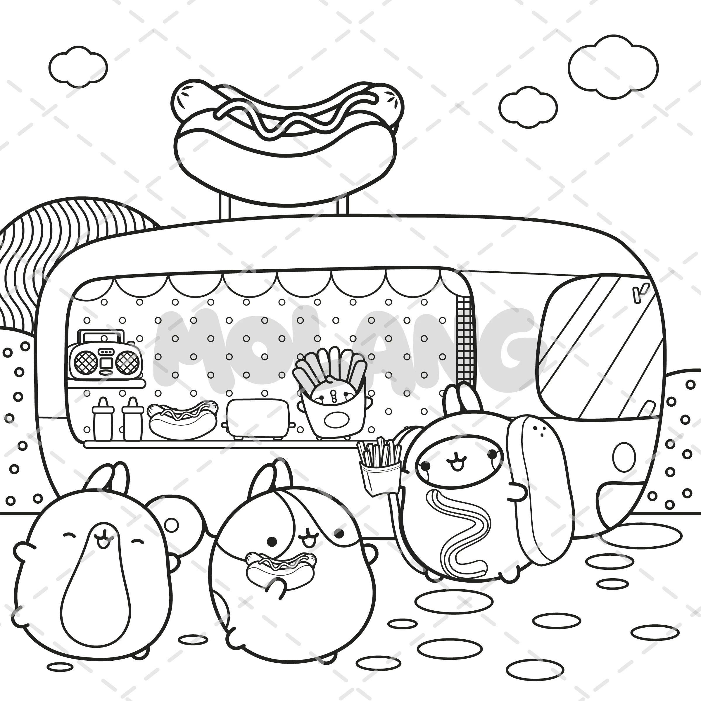 3 Molang Cafe Cuties: A Cosy Colouring Book, 3 of 5