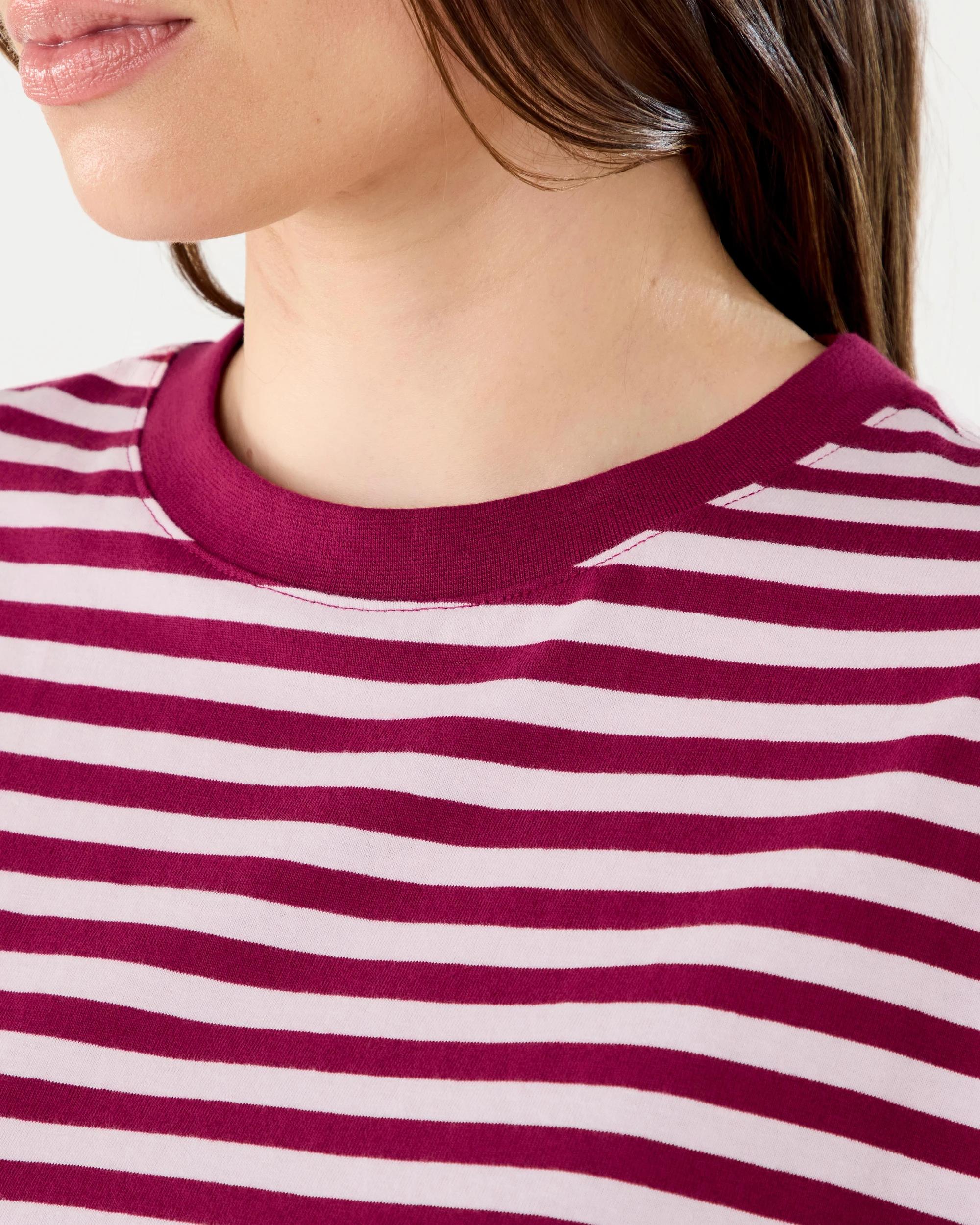 6 Long Sleeve Oversized Boyfriend Print T-shirt Cranstripe, 6 of 6