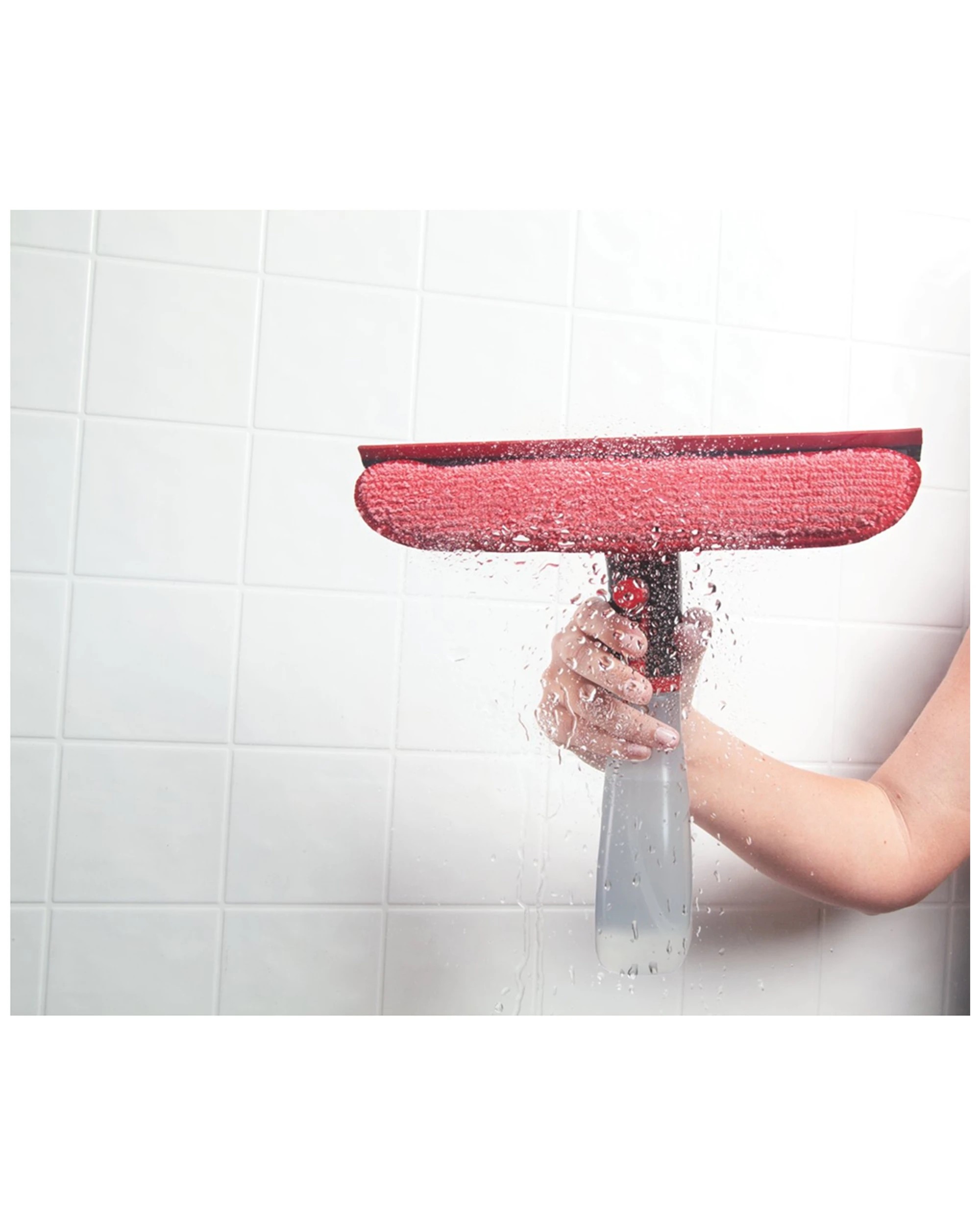 4 Rubbermaid All-In-One Microfibre Glass Cleaner Spray Bottle With Squeegee - Assorted, 4 of 4