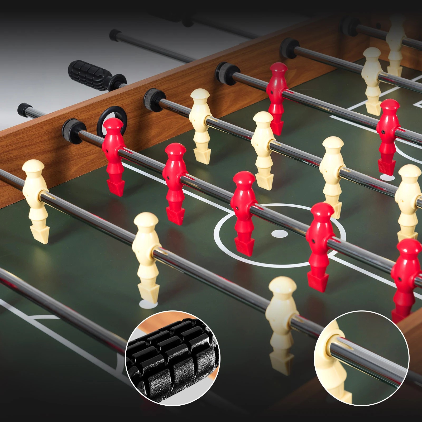7 Costway 3-in-1 Combo Game Table Set Arcade Pool Game Table w/Air Hockey/Billiard/Foosball, 7 of 8