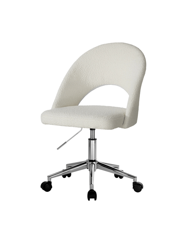 Oikiture High Back Hollow Armless Home Office Chair Boucle
 - M