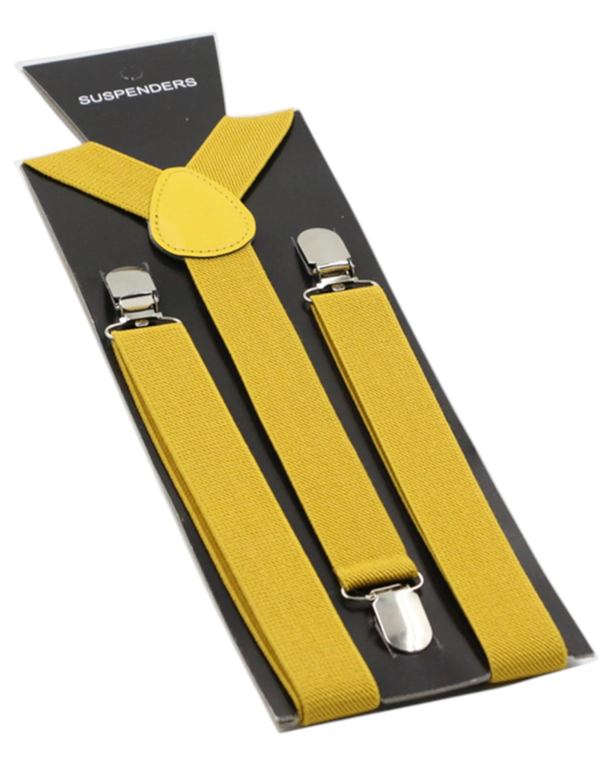 3 Zasel Mens Extra Long Adjustable 138cm Warm Yellow Suspenders, 3 of 3