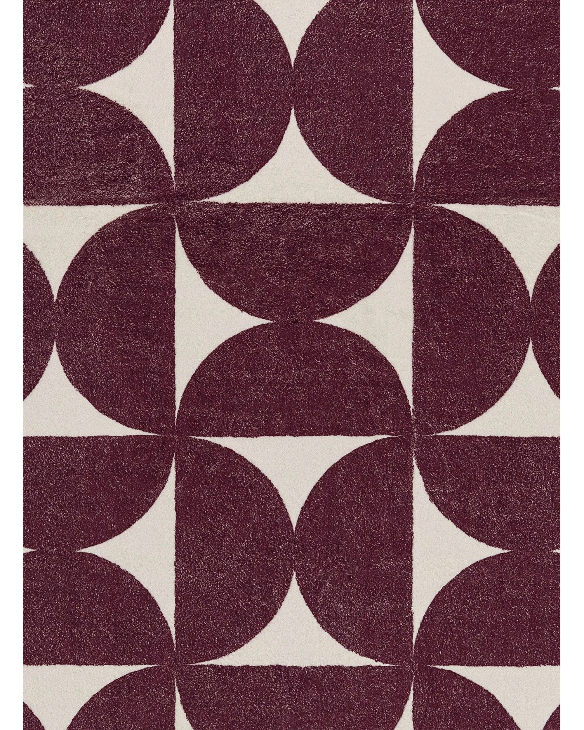 6 Loopsie Hidcote Geometric Washable Rug-290cm x 200cm - Burgundy, 6 of 7