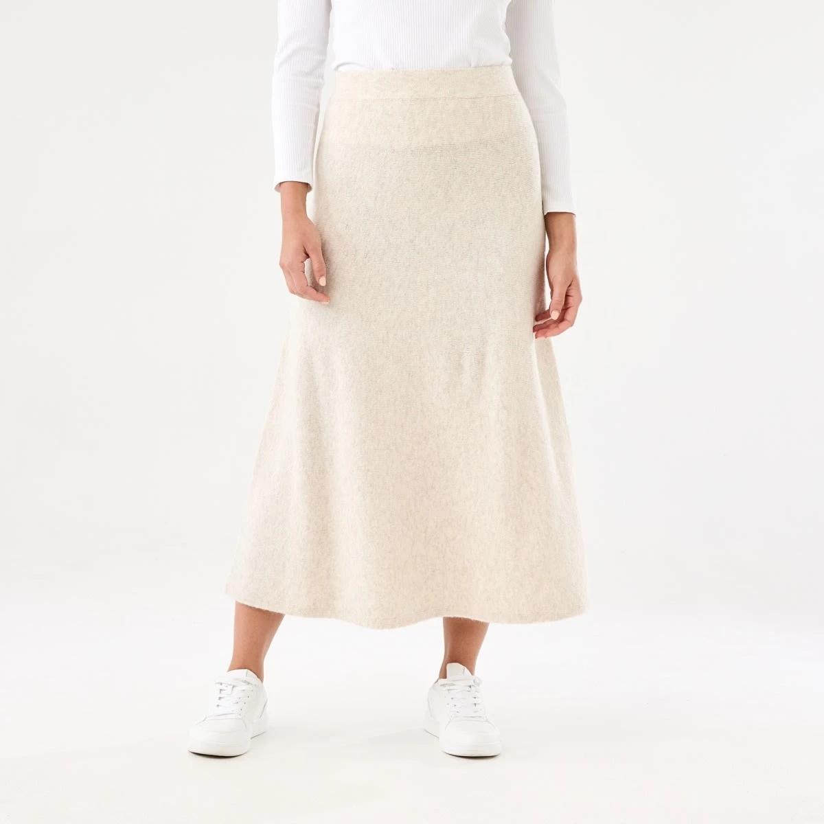 1 True Knit A-Line Maxi Skirt Loml Marle, 1 of 5