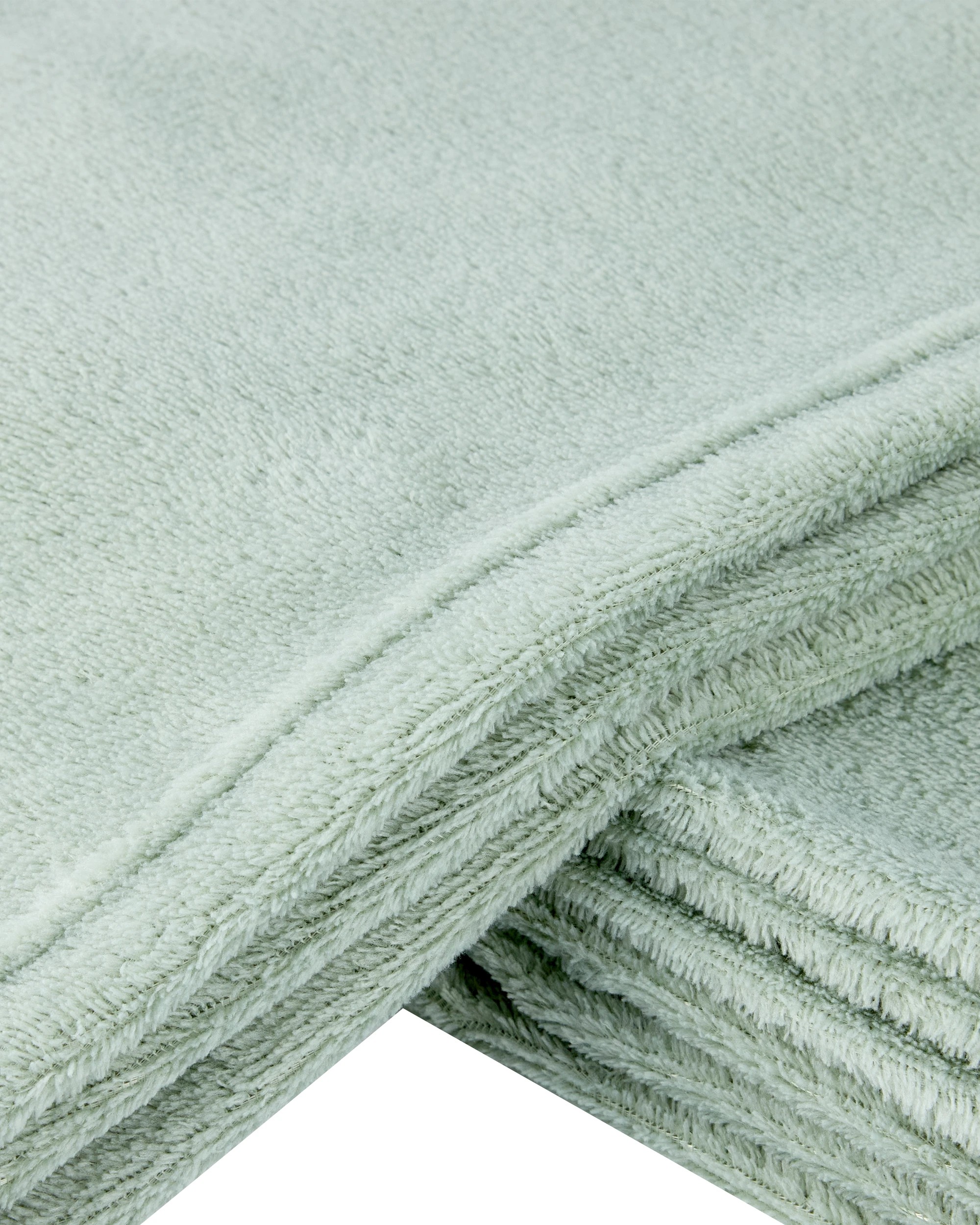 4 Soft Fleece Blanket - Queen/King Bed, Sage, 4 of 5