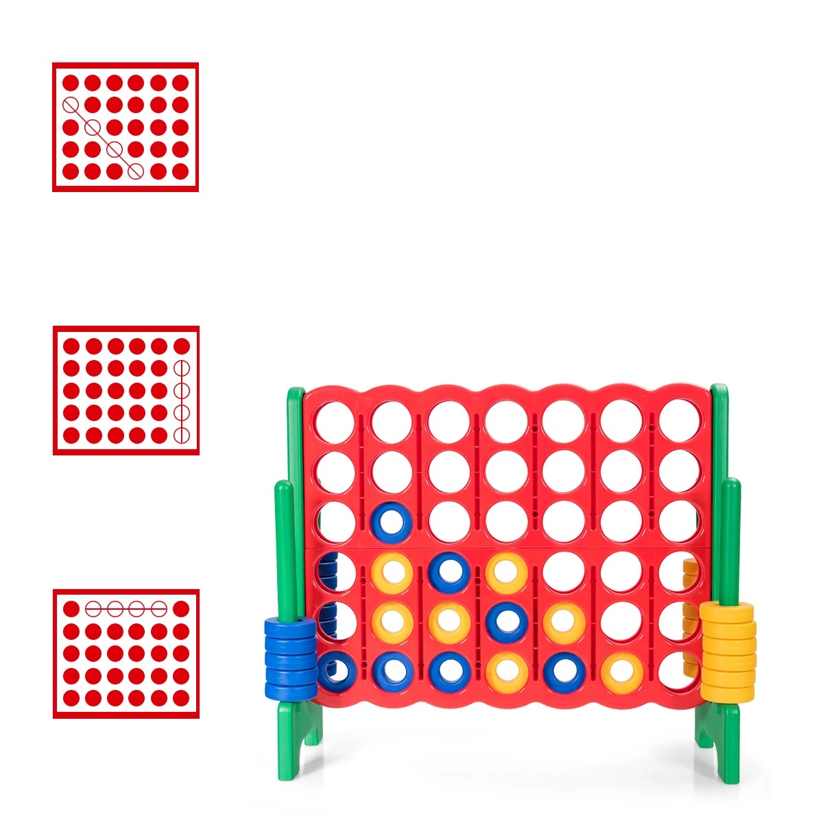 4 Costway Giant Connect 4 In A Row Board Game Set, 4 of 4