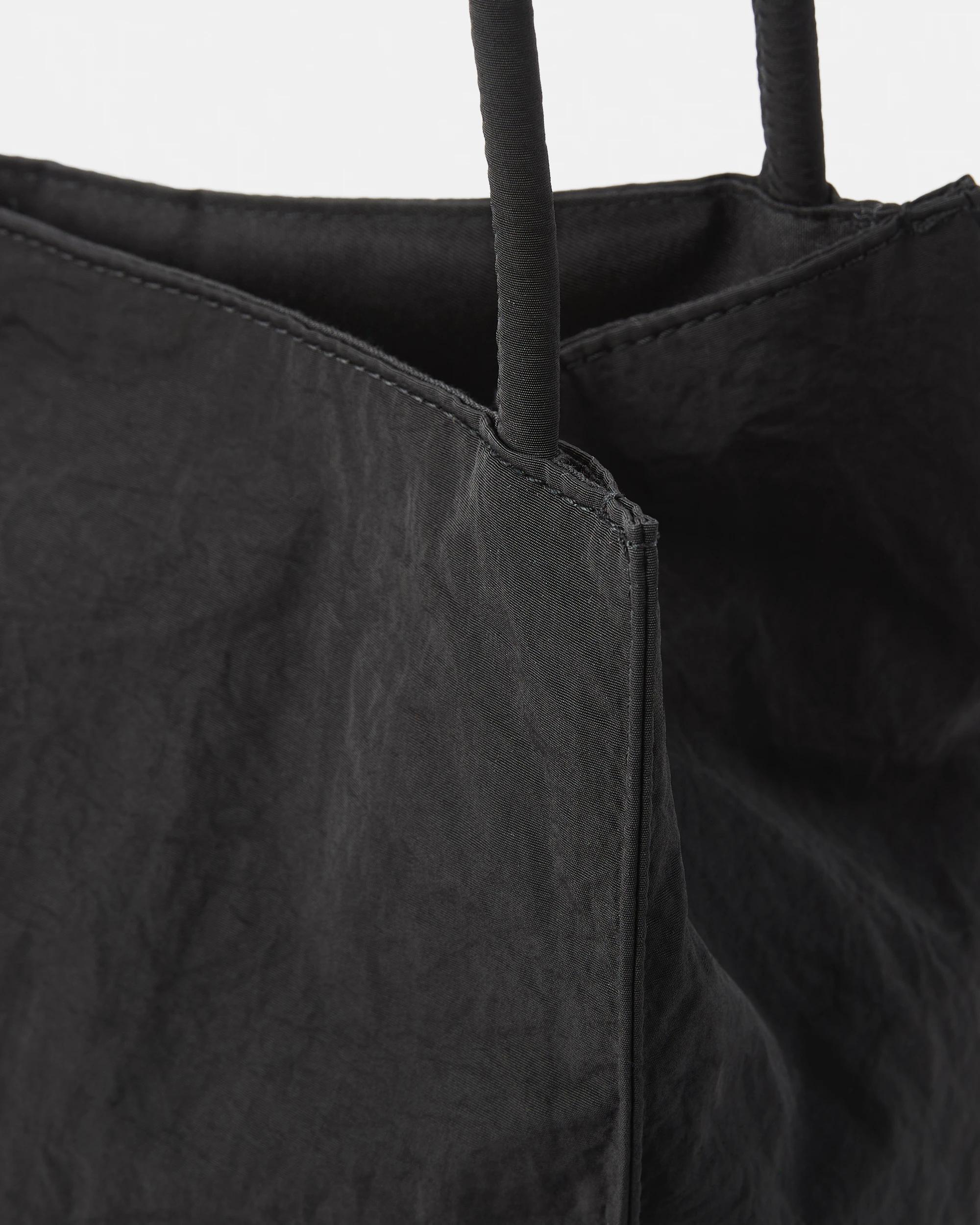 3 Nylon Shopper Tote Bag Black, 3 of 7