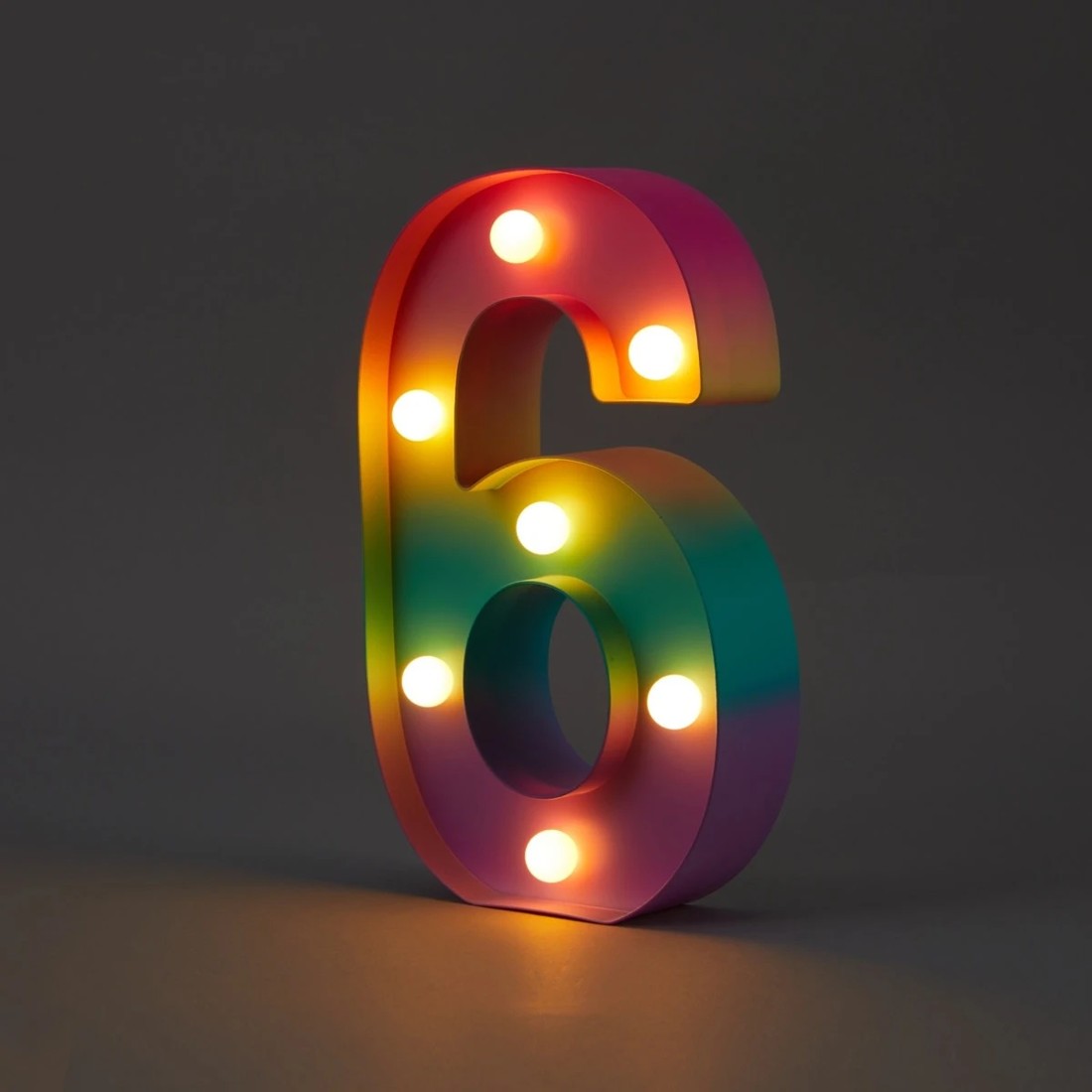 1 Ombre Light Up Number - 6, 1 of 5