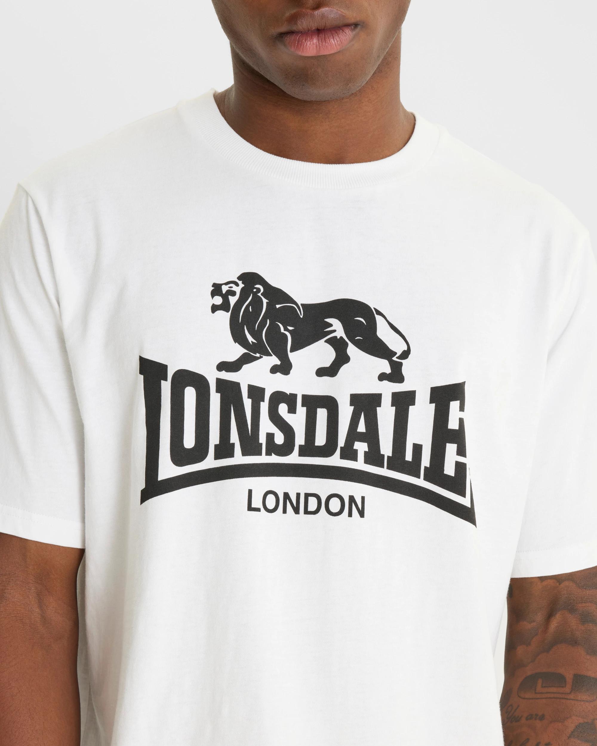 3 Lonsdale London Logo Short Sleeve T-Shirt WHITE, 3 of 6