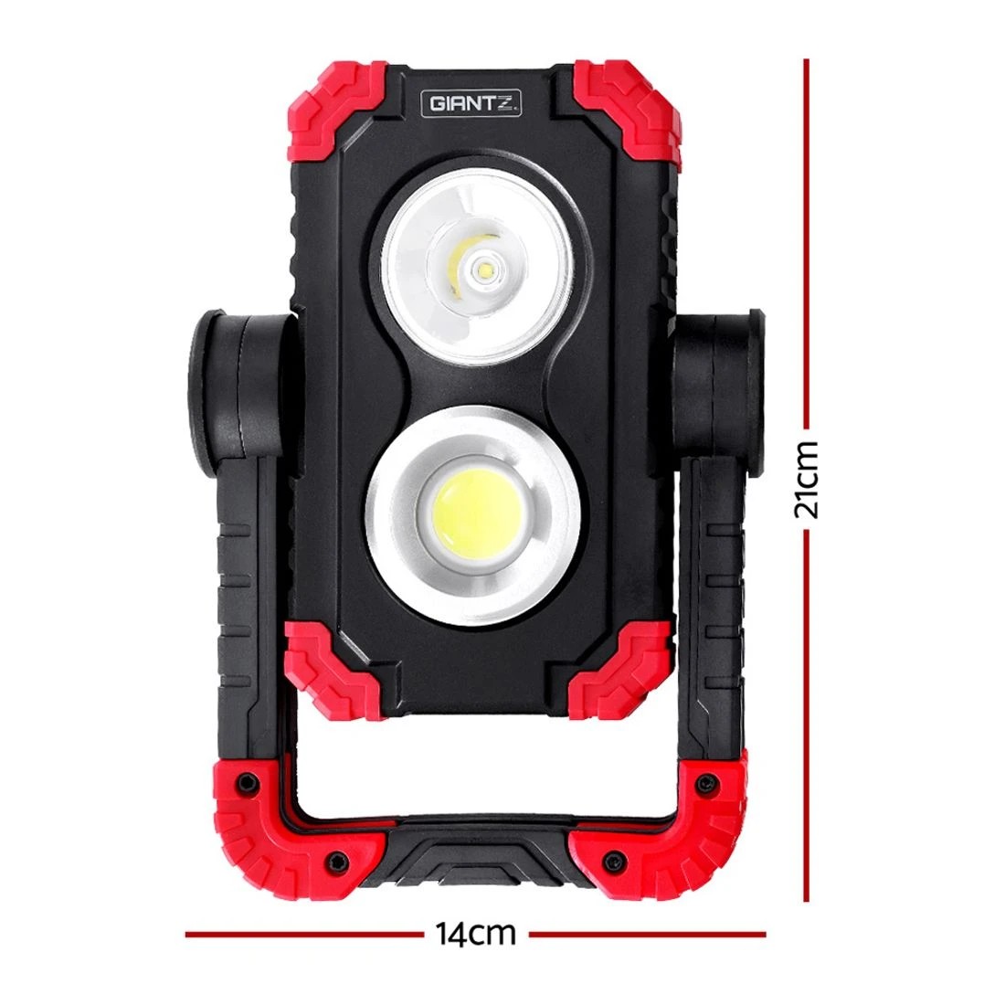 2 Giantz LED Work Light Torch USB 4400mAh Camping Workshop Foldable Flashlight Rotation - Multi, 2 of 7