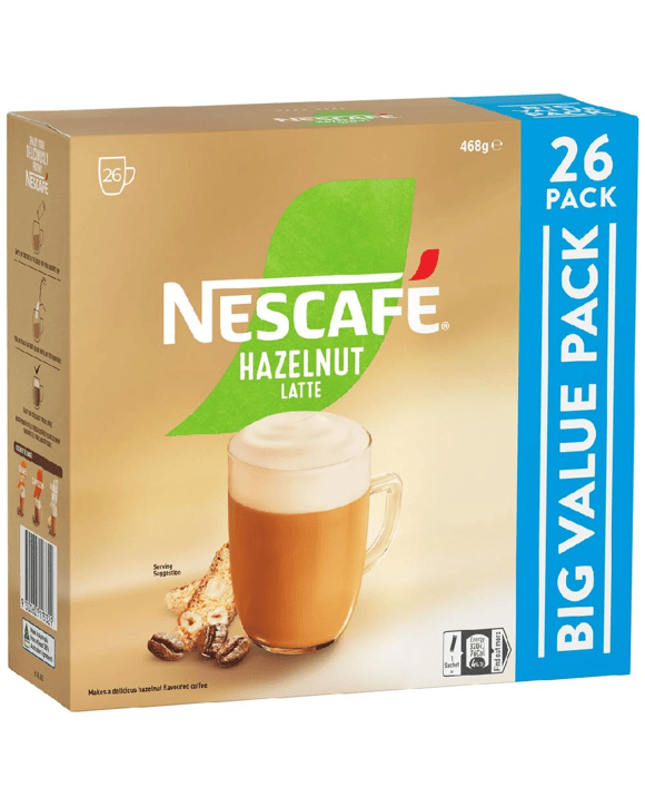 Nescafe Hazelnut Sachets 26 Pack
