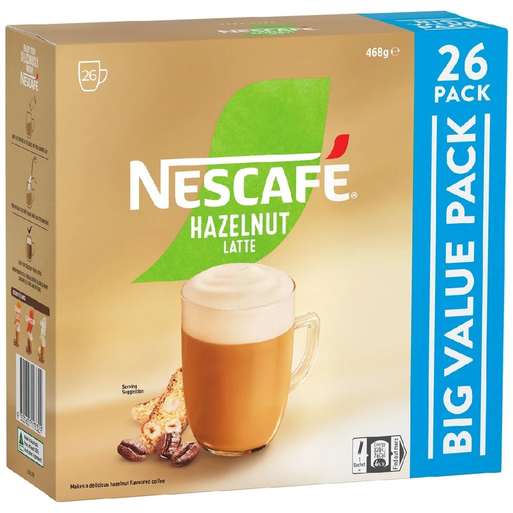 1 Nescafe Hazelnut Sachets 26 Pack, 1 of 10