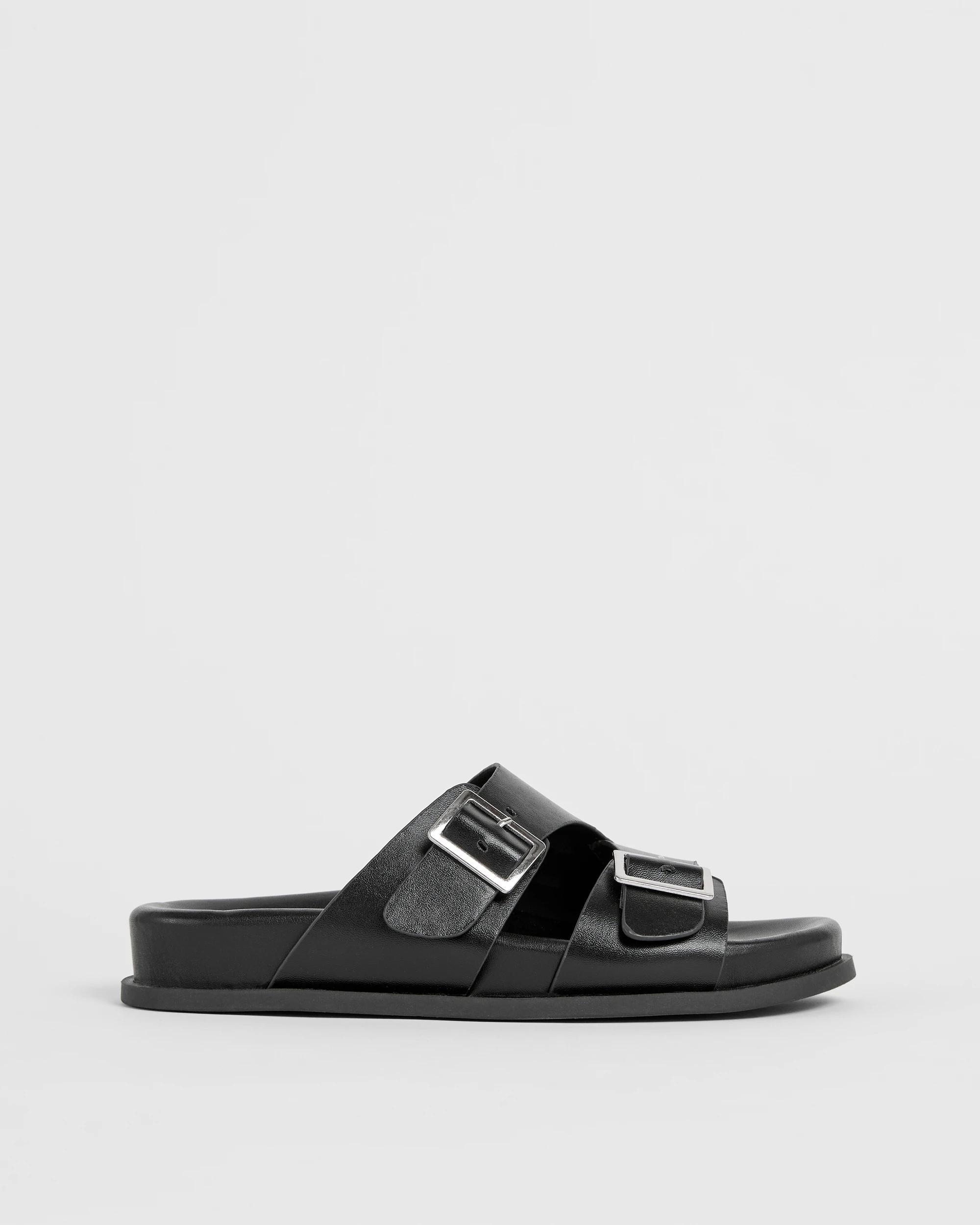 1 Target Woman Cross Over Strap Sandals - Sandy BLACK, 1 of 3