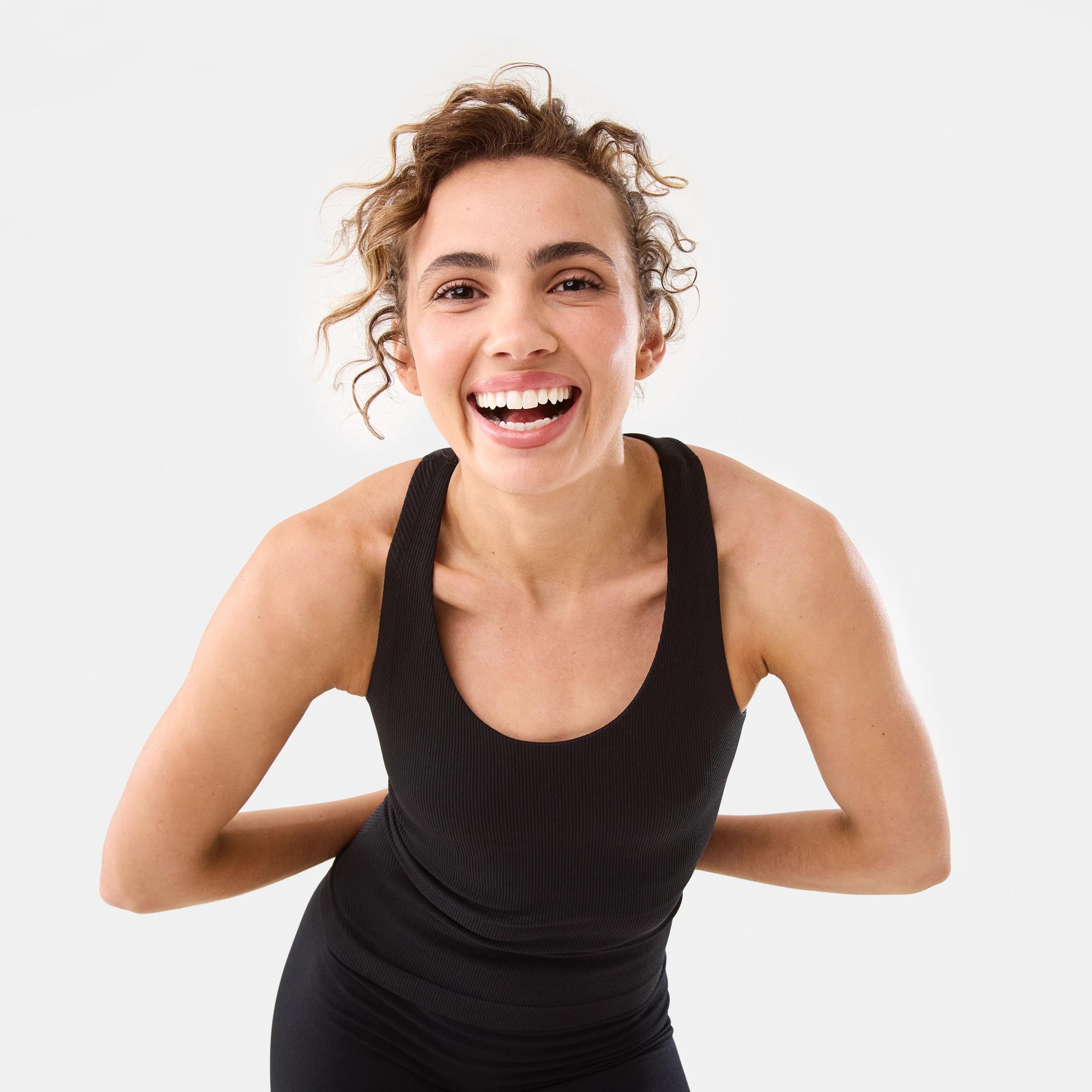 5 Active Womens Seamfree Shelf Tank BLACK, 5 of 8