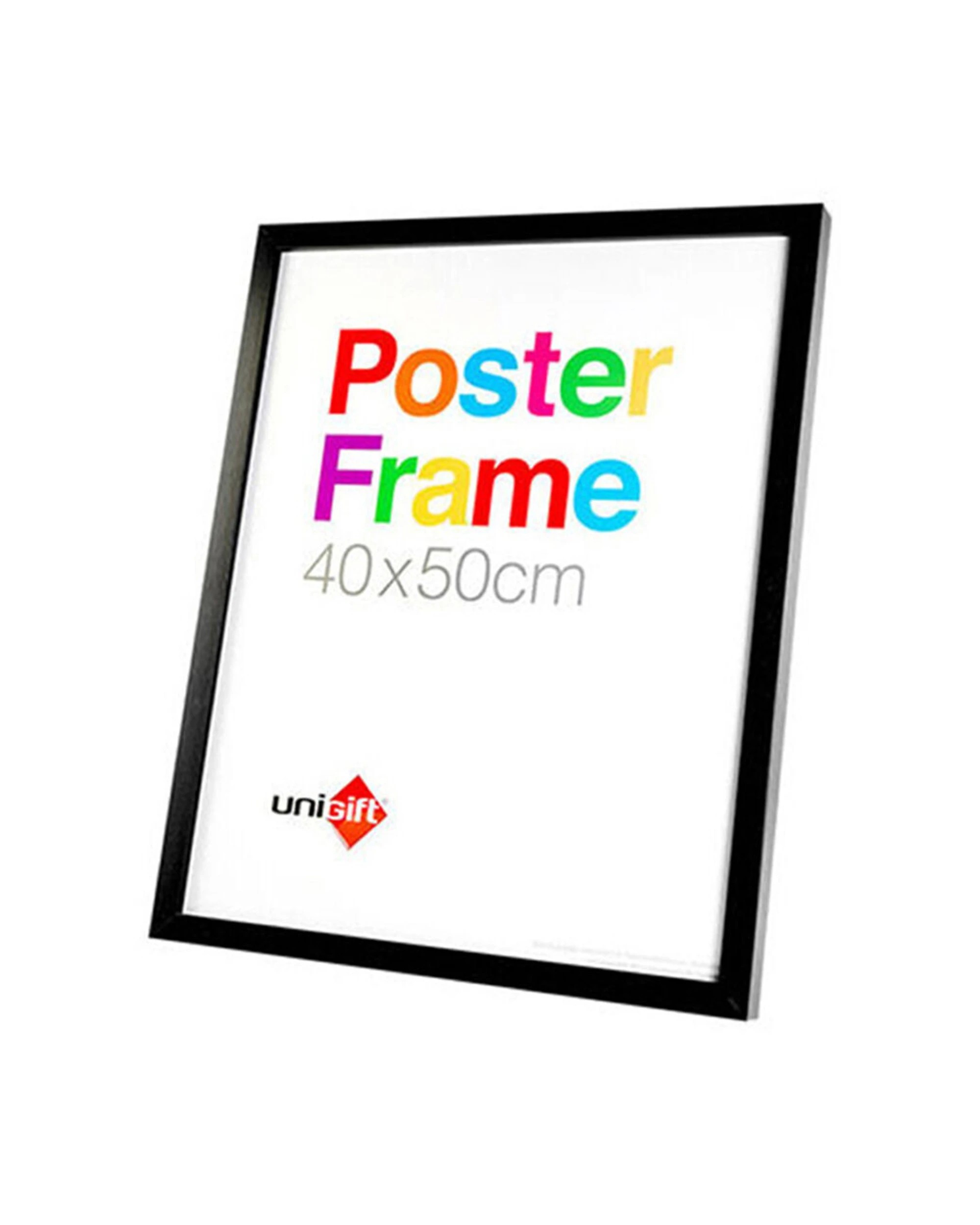 2 Unigift 3PK Wooden Glass Hanging Poster Picture Photo Frame Home Decor 40x50cm - Black, 2 of 2