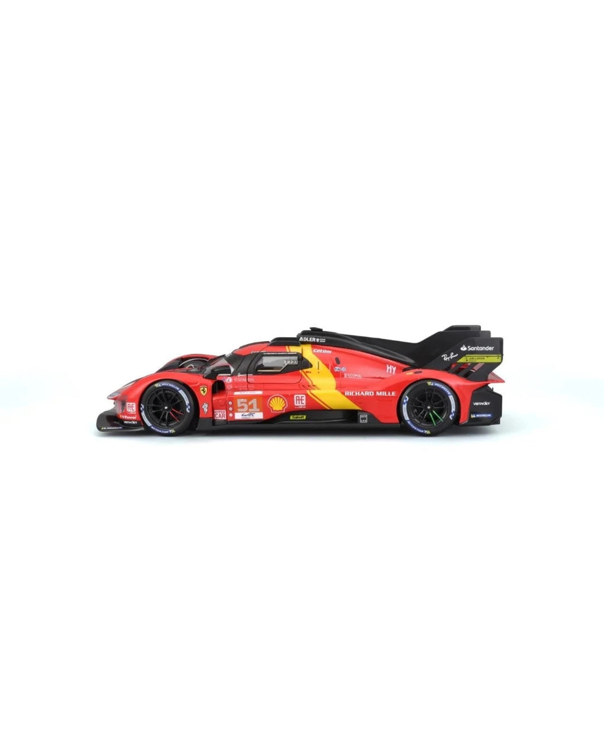 4 Bburago Ferrari Racing 2023 Ferrari 499P Le Mans Hypercar #51 24h Le Mans Winning Car 1:18 Scale Diecast Vehicle, 4 of 9