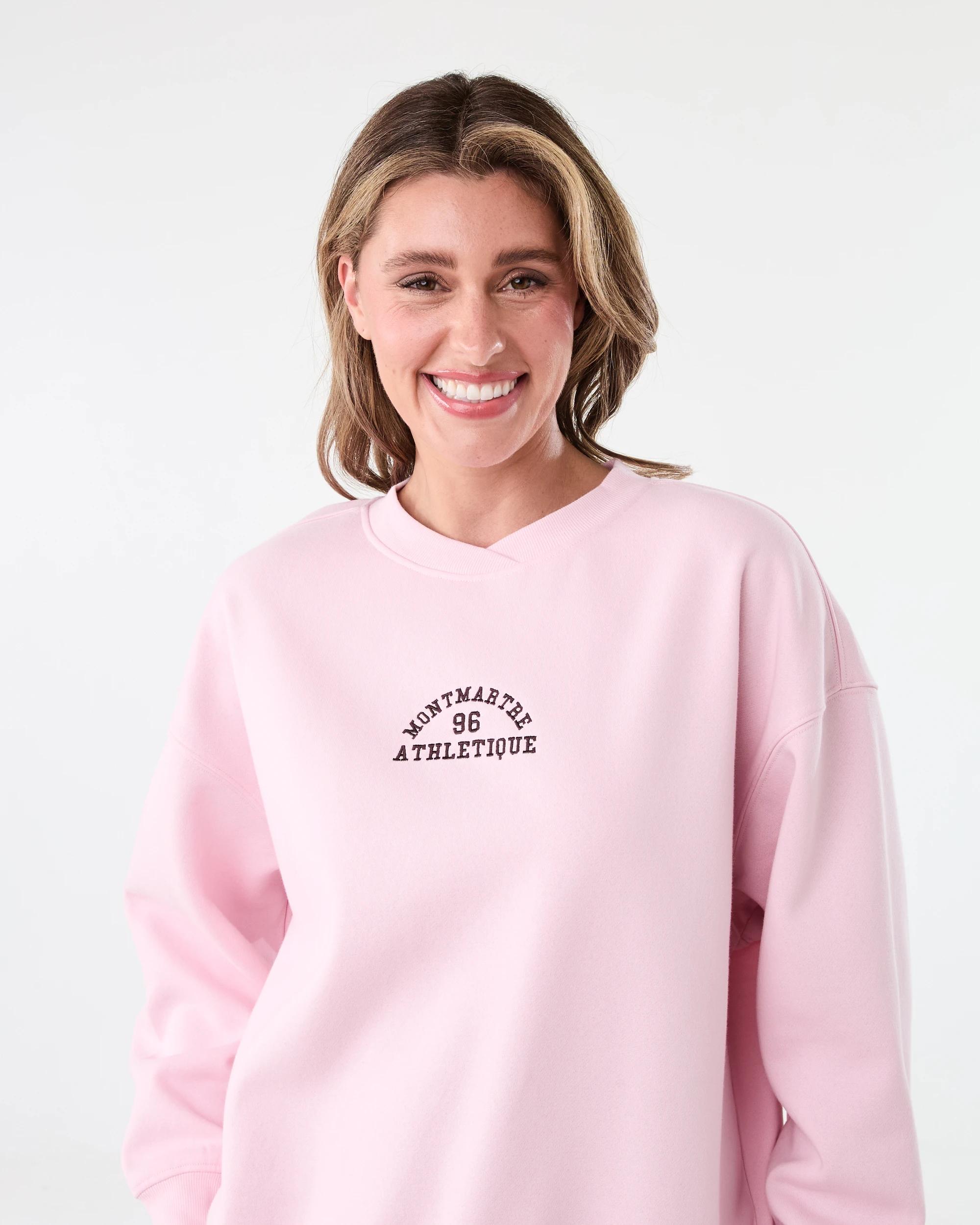 4 V-neck Sweatshirt Dess Pnk, 4 of 7