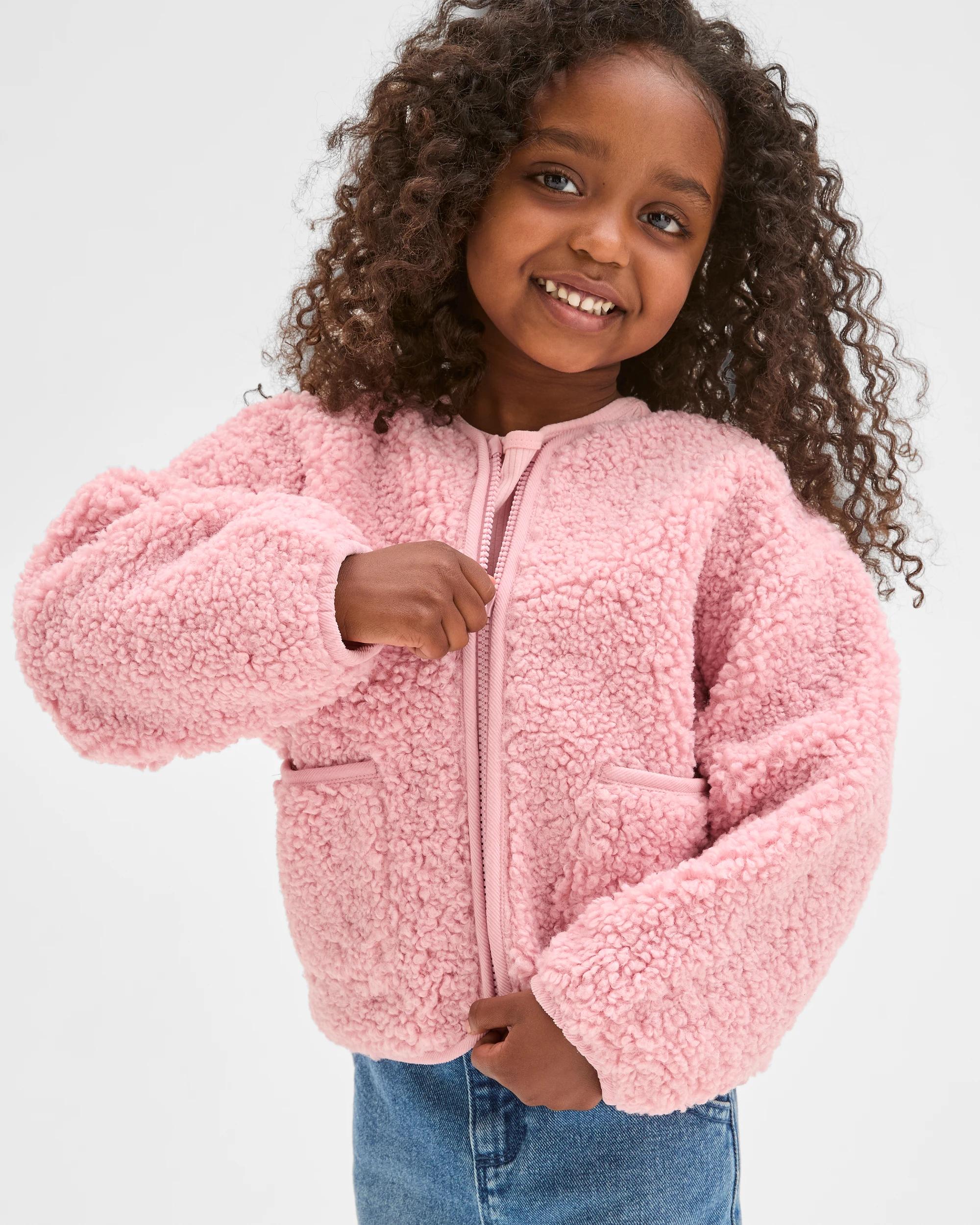 3 Target Kids Long Sleeve Teddy Jacket PINK, 3 of 7