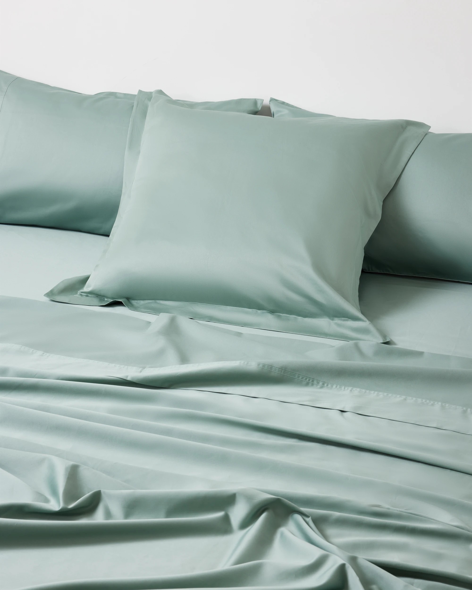 1 500 Thread Count Cotton European Pillowcase - Sage, 1 of 6