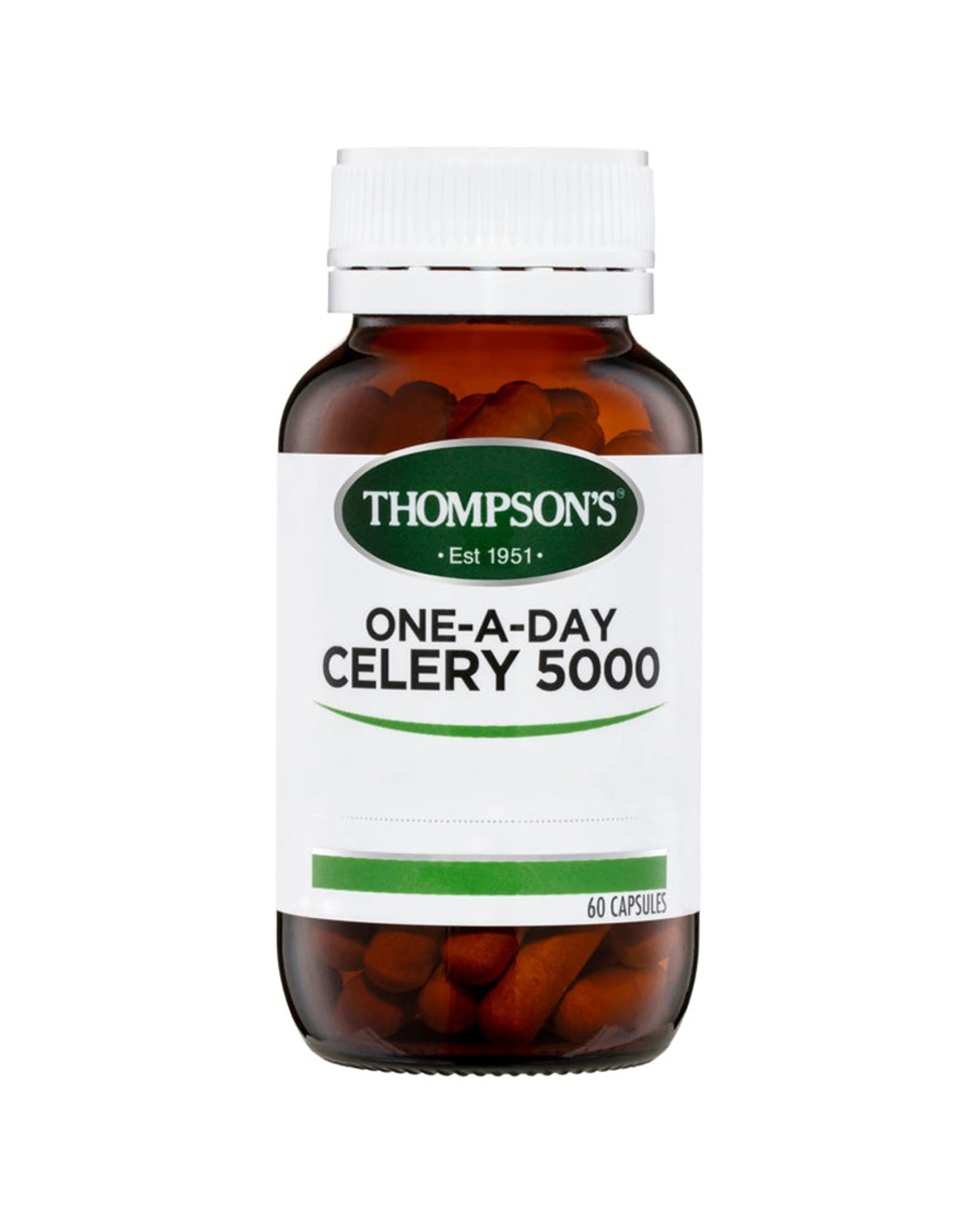 1 Thompson's 60pc One-A-Day Celery 5000mg Capsules Arthritis Gout Supplement, 1 of 1