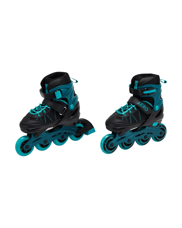 Inline Skates - Black and Teal, Size 2 